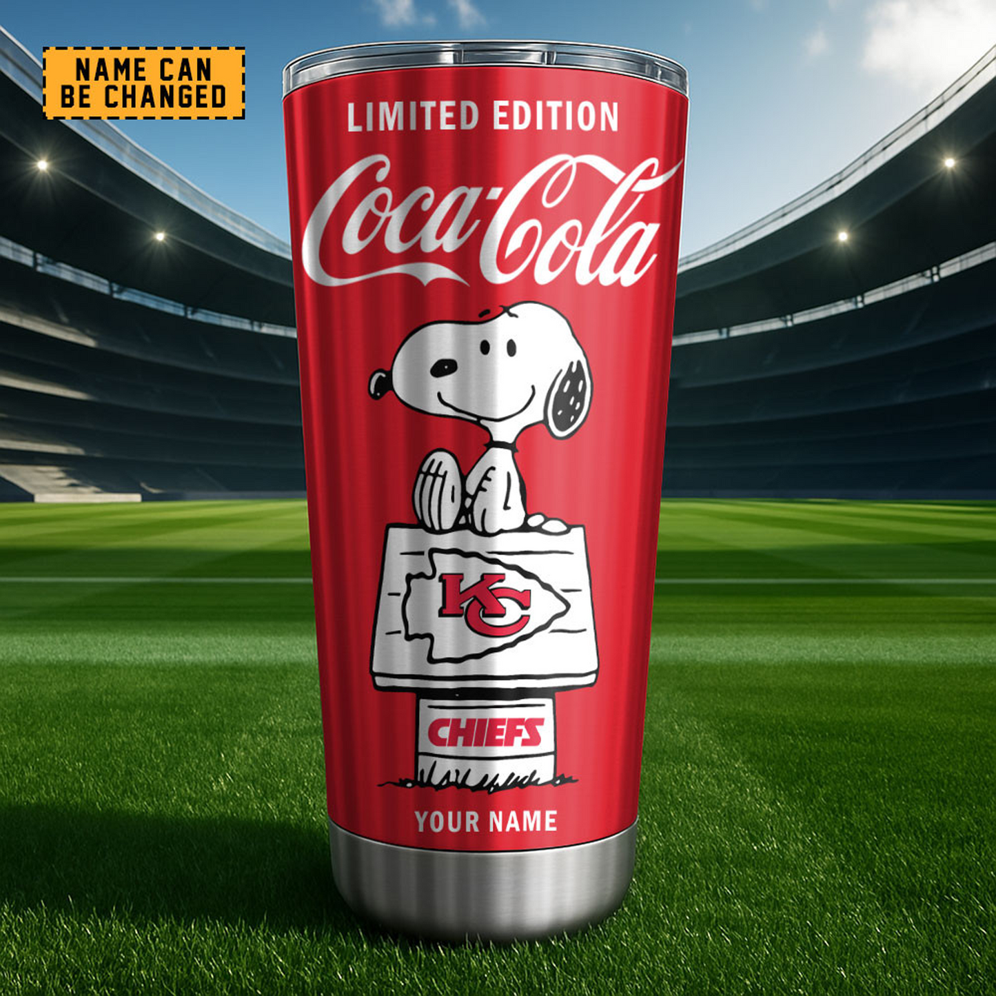 KC x NFL Mix Snoopy & Red Coca Tumbler DatND DVT
