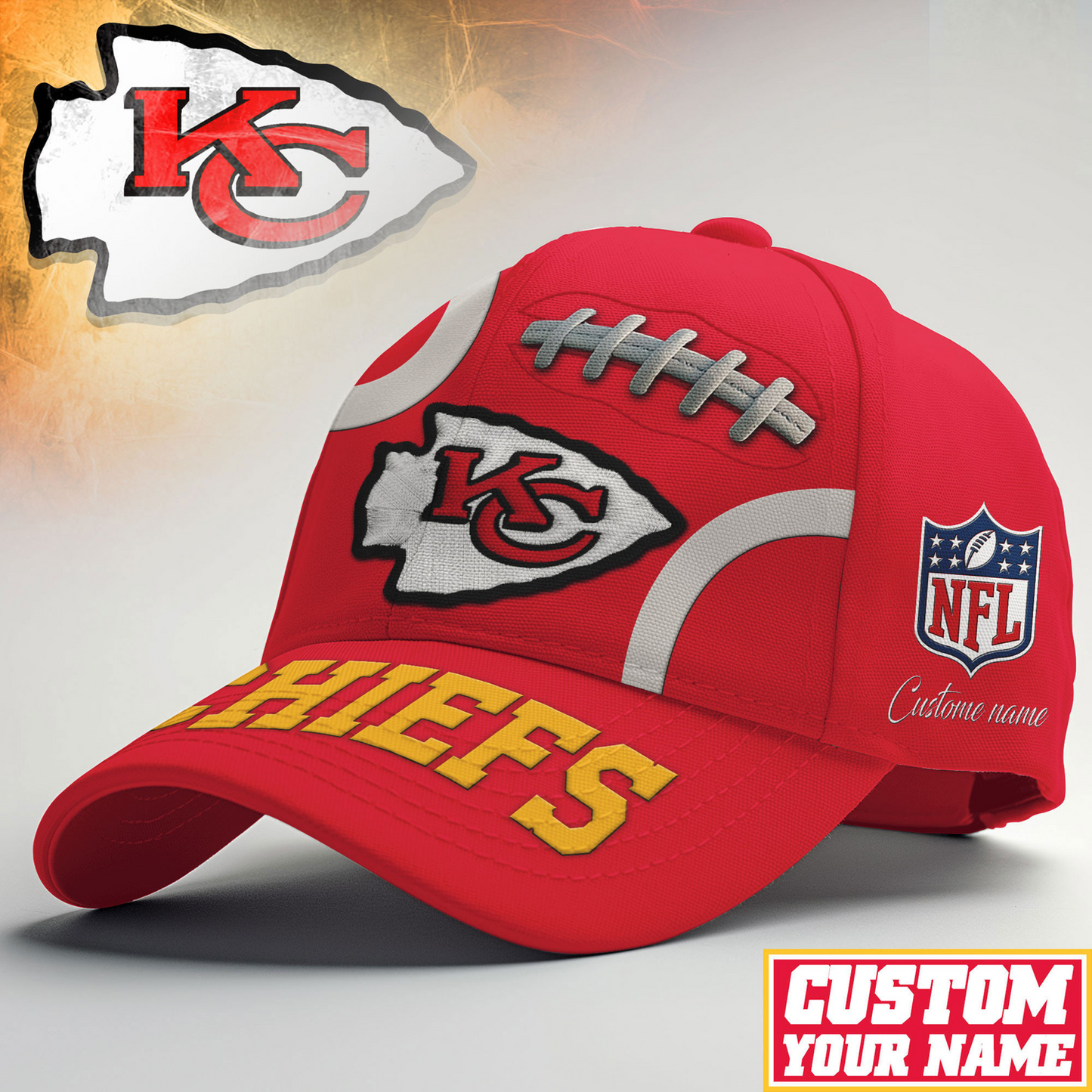 KC X NFL PREMIUM CLASSIC CAP NFL FOOTBALL V2 NAK NHT