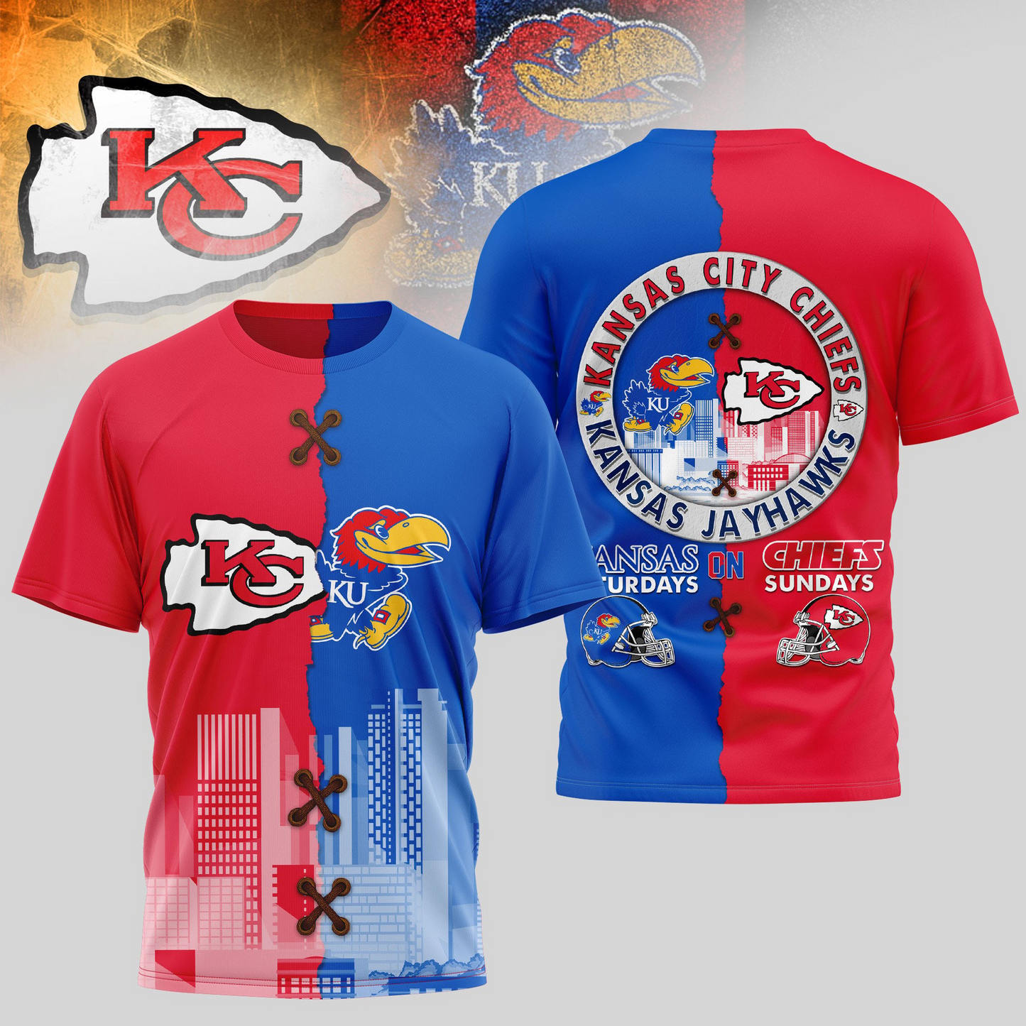 KCC 2 Premium NFL x NCAA 3D T-shirt DDT NTL