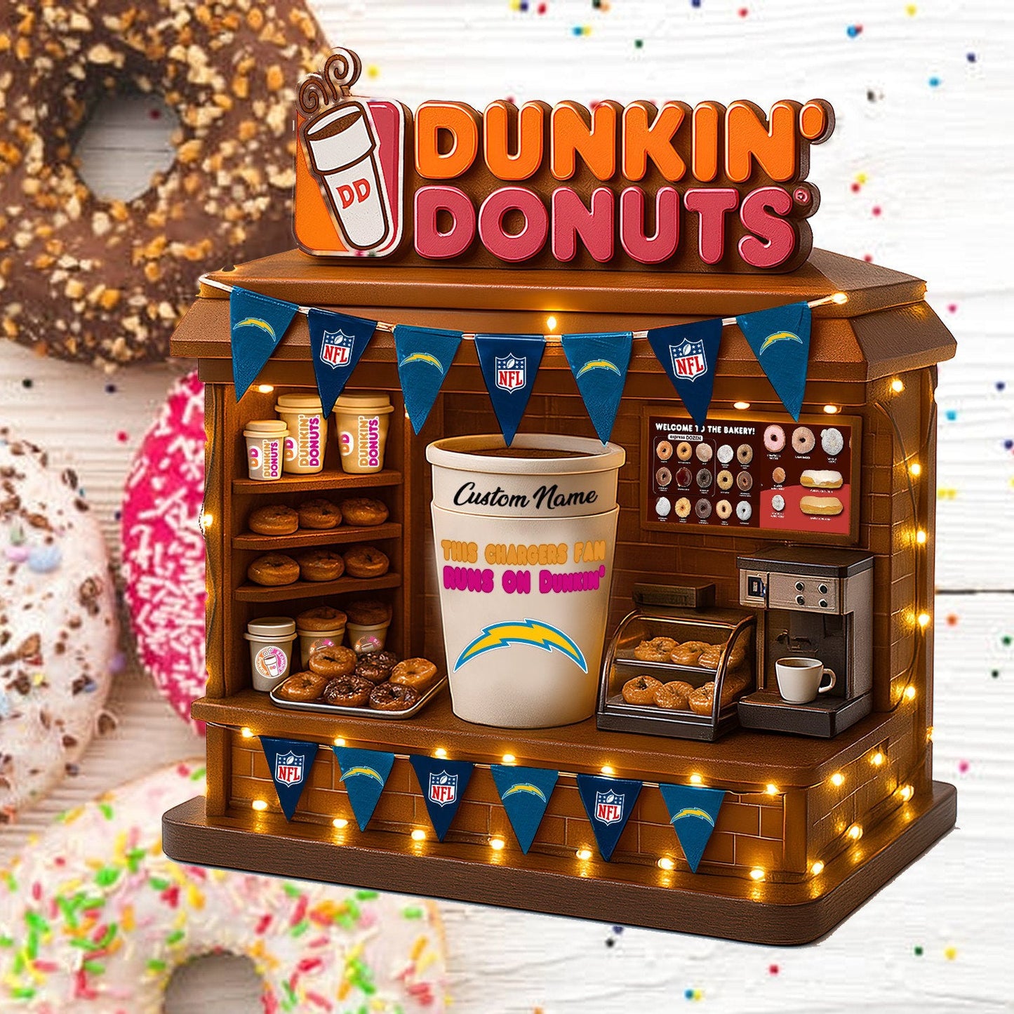 LAC Acrylic Block - NFL x Dunkin Donuts Gift For Fans DDT CTND