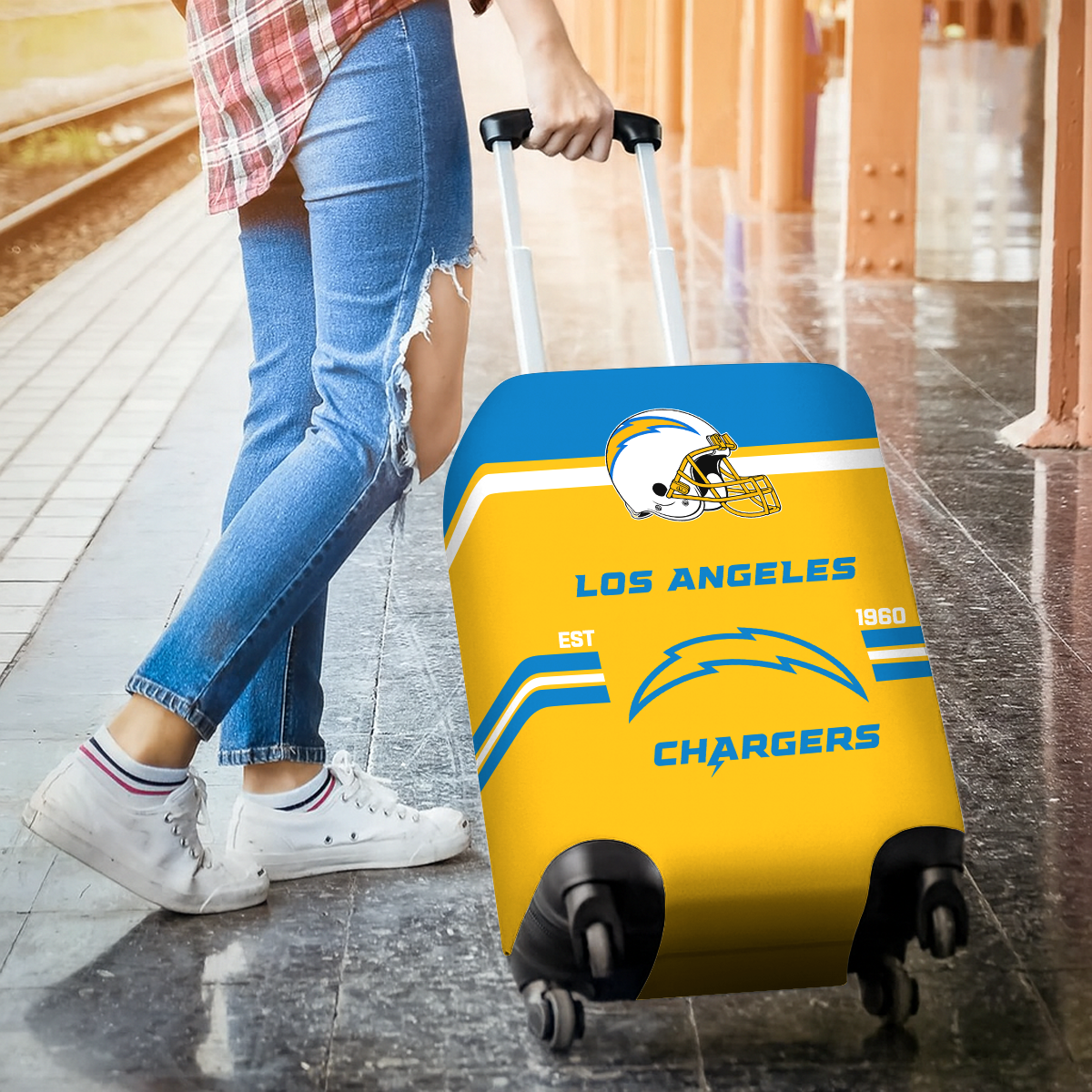 LAC NFL Luggage Cover Suitcase Protector DDT NTL