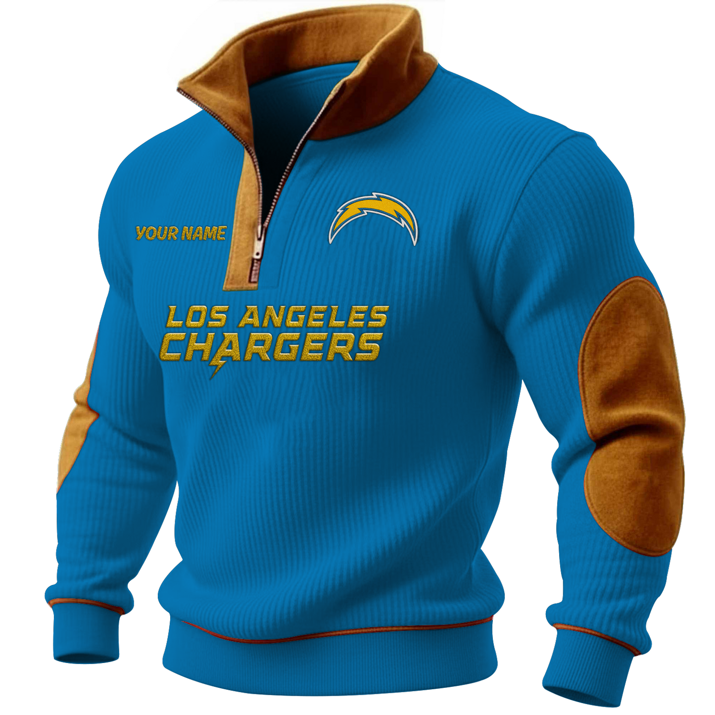 LAC x NFL PREMIUM LONG ZIP POLO SHIRT DATND TANTD