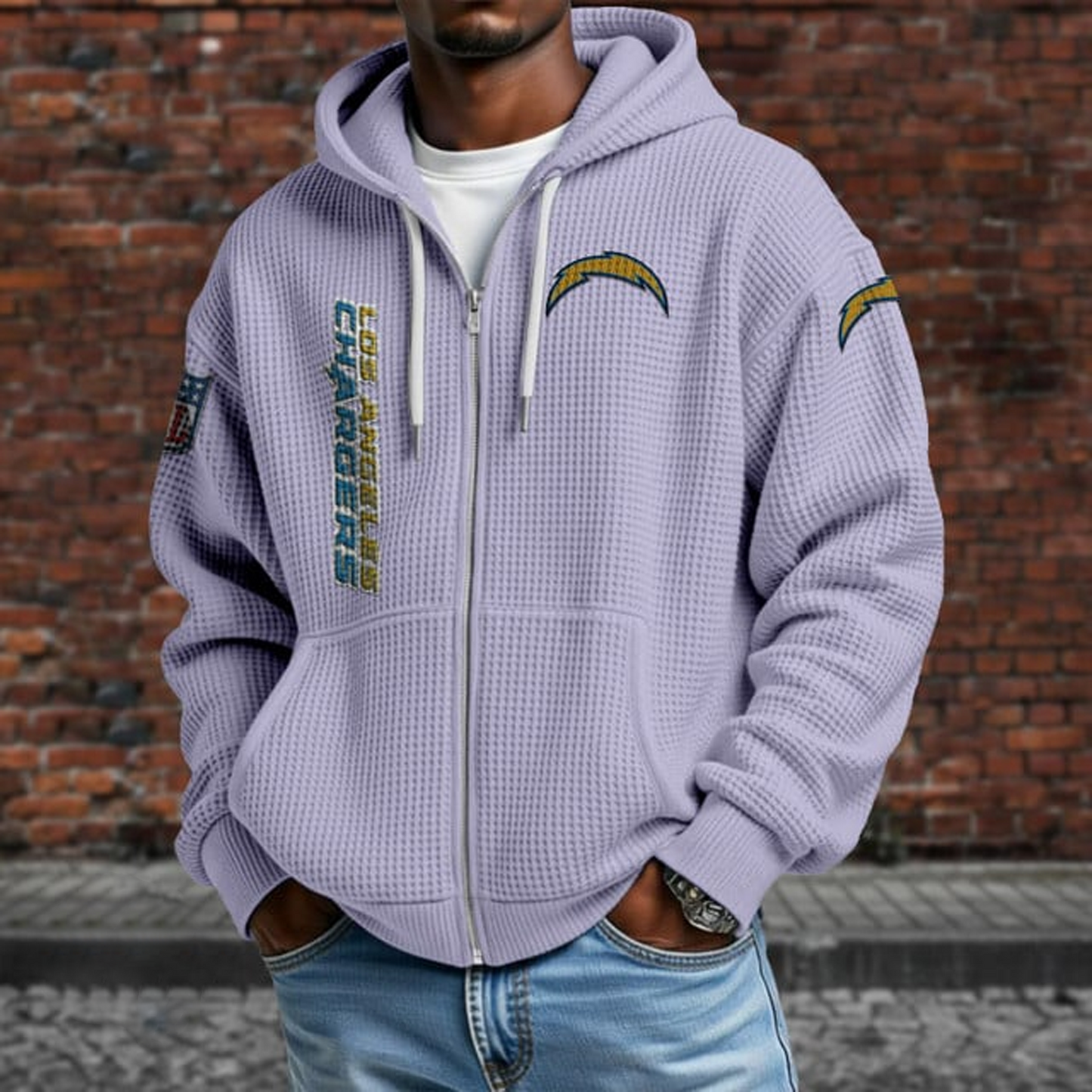 LAC X NFL Textured Lounge Zip-up Hoodie NAK NHT