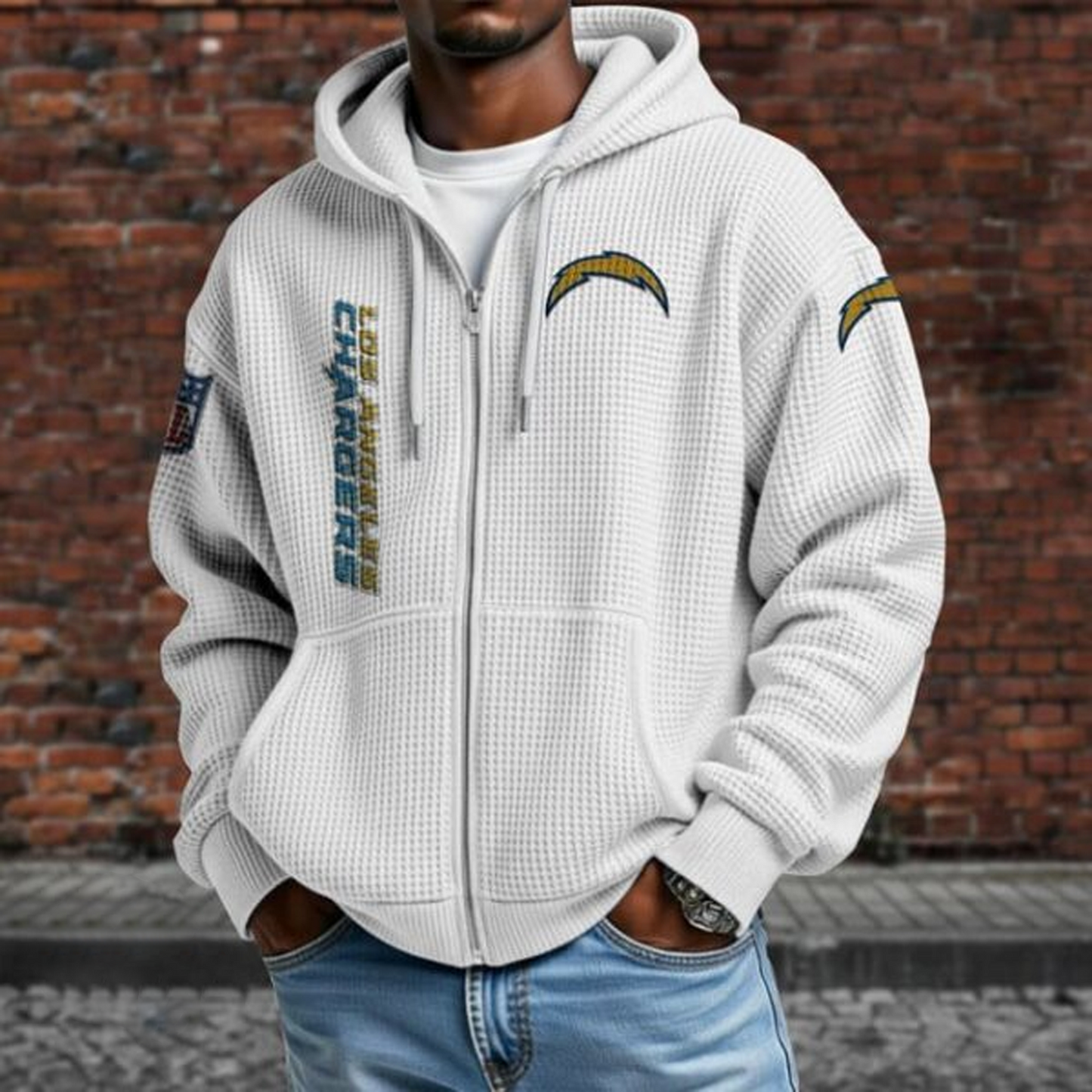 LAC X NFL Textured Lounge Zip-up Hoodie NAK NHT