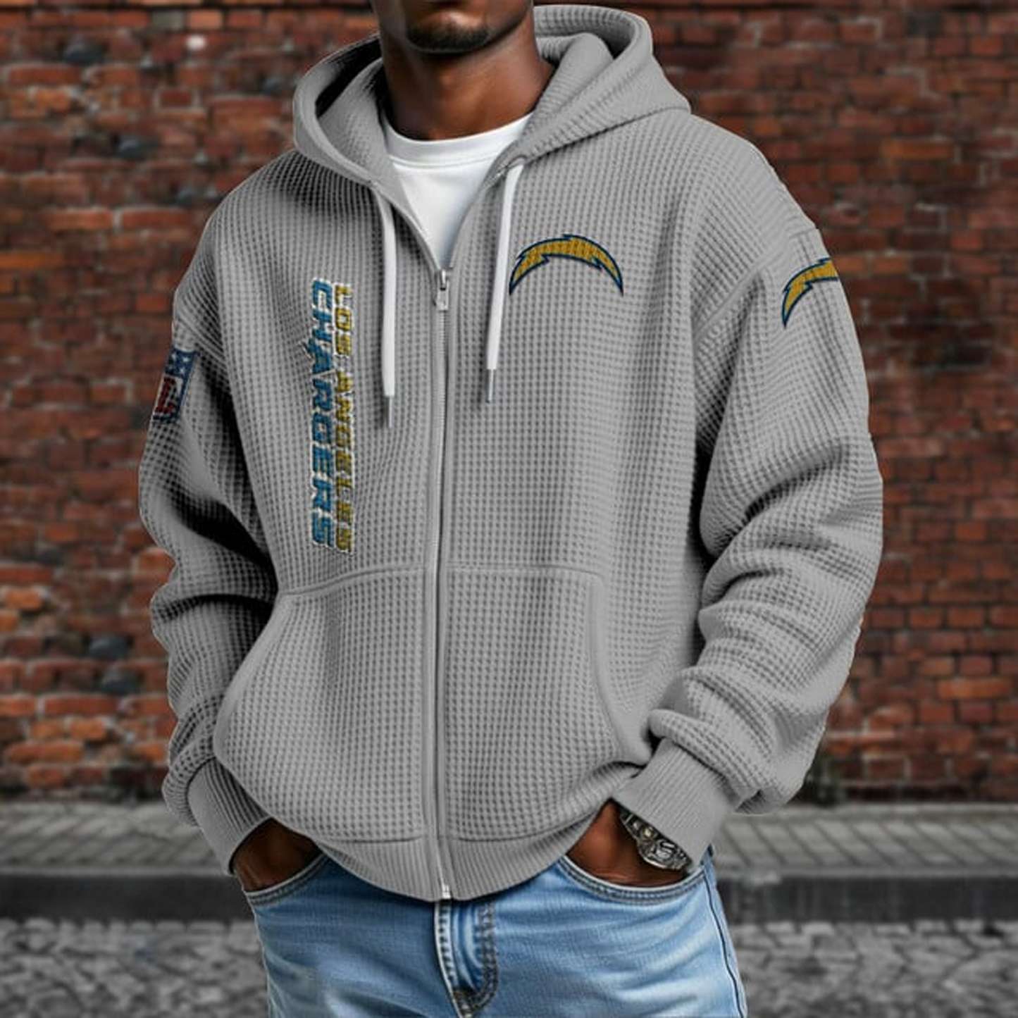 LAC X NFL Textured Lounge Zip-up Hoodie NAK NHT