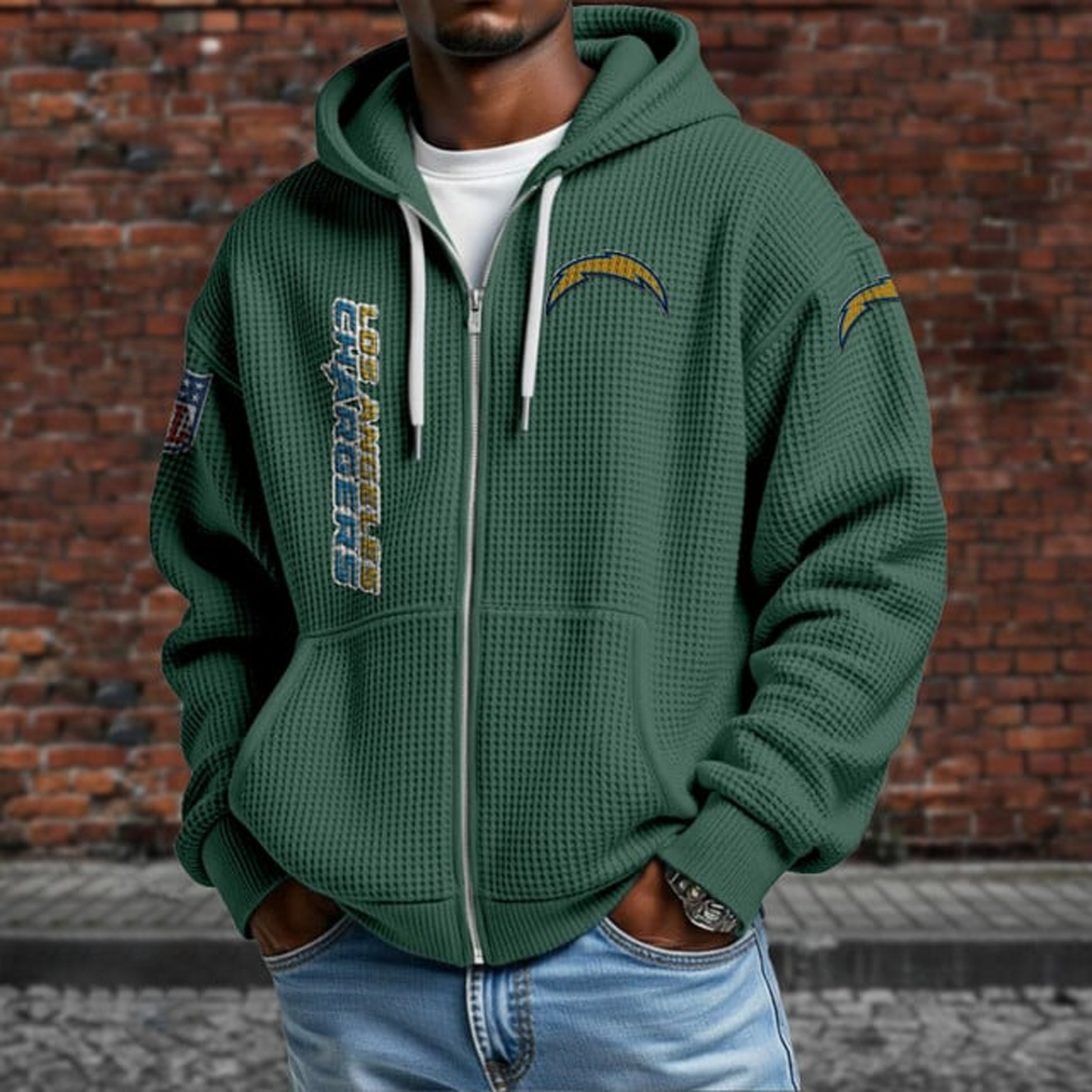 LAC X NFL Textured Lounge Zip-up Hoodie NAK NHT