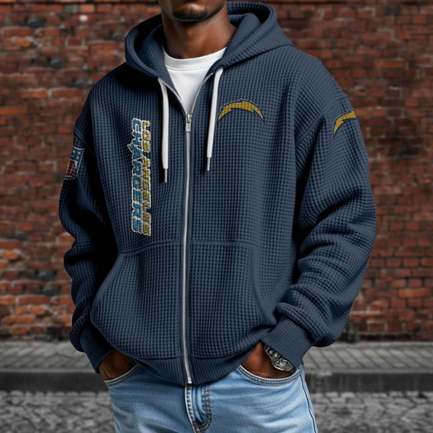 LAC X NFL Textured Lounge Zip-up Hoodie NAK NHT