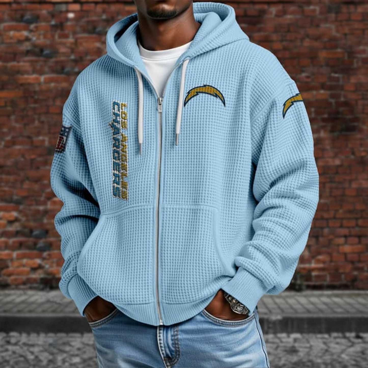 LAC X NFL Textured Lounge Zip-up Hoodie NAK NHT