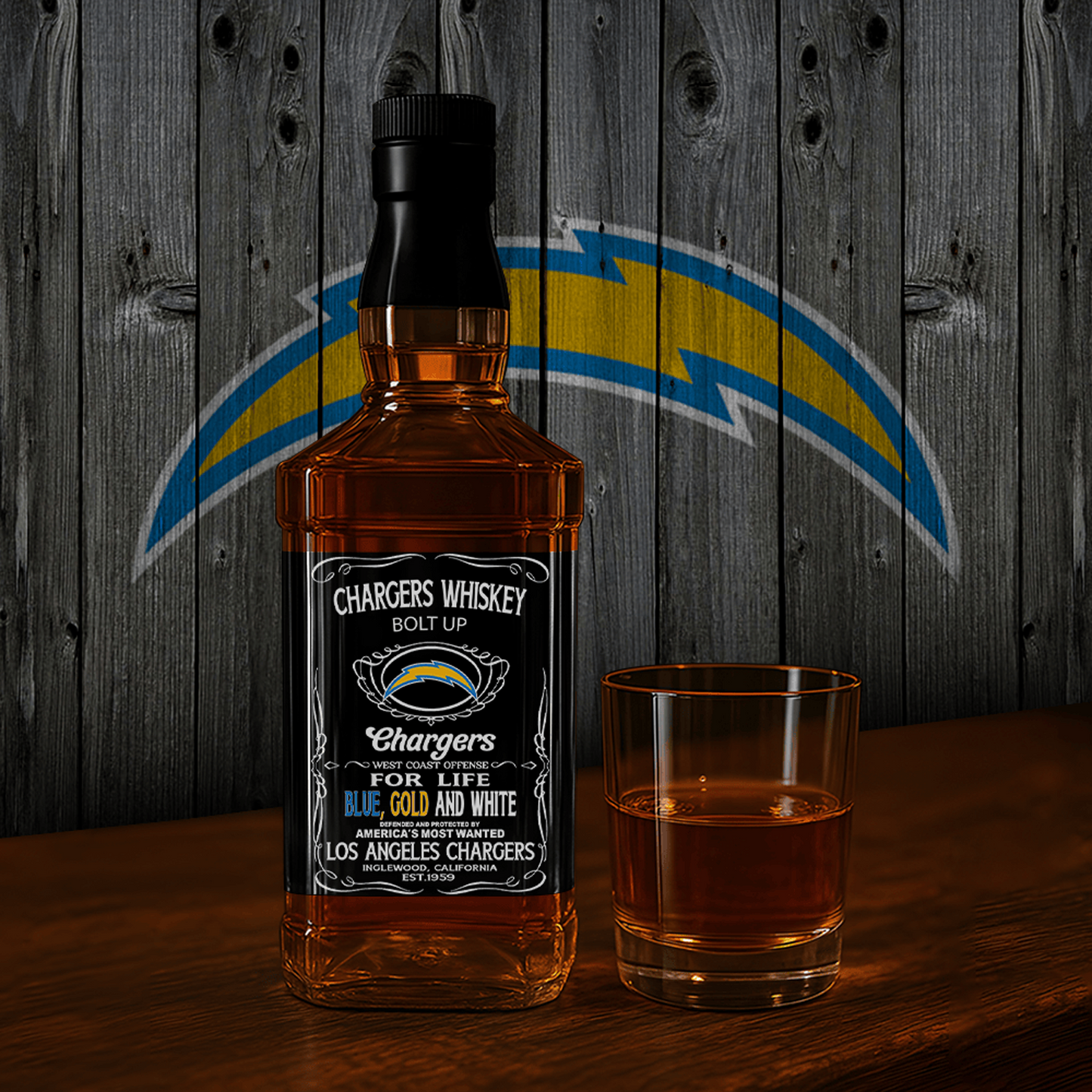 LAC x NFL Whiskey For True Fans Only DATND TANTD
