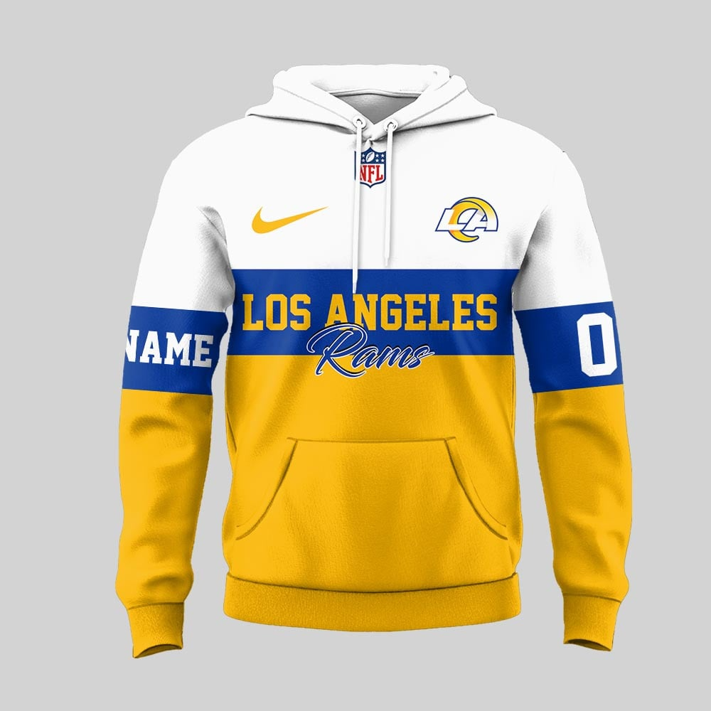 LAR Premium NFL Customizable Teddy Bear Hoodie DDT HLPHUONG
