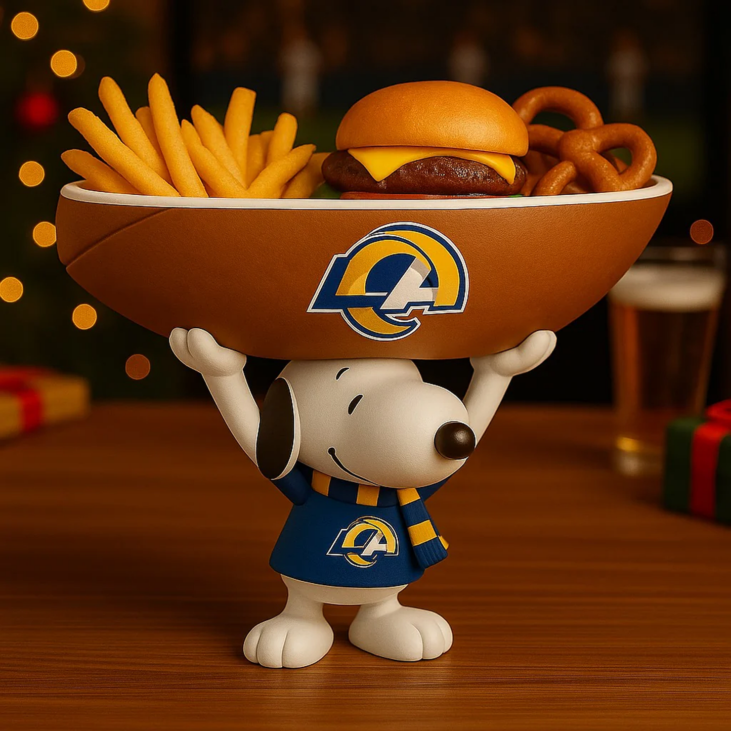 LAR X NFL Creative Football Team Snoopy Snack Tray NAK NHT