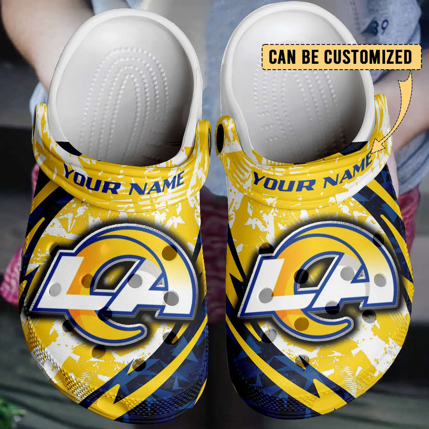LAR x NFL Crocs Crocband Clogs Shoes DatND DVT