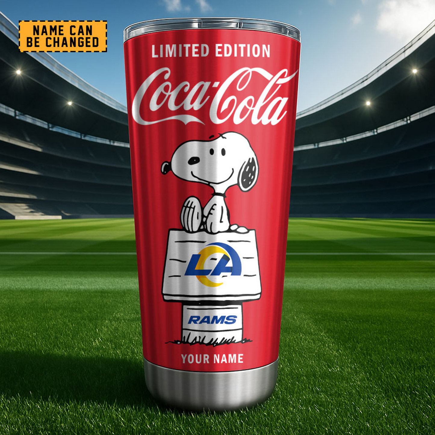 LAR x NFL Mix Snoopy & Red Coca Tumbler DatND DVT