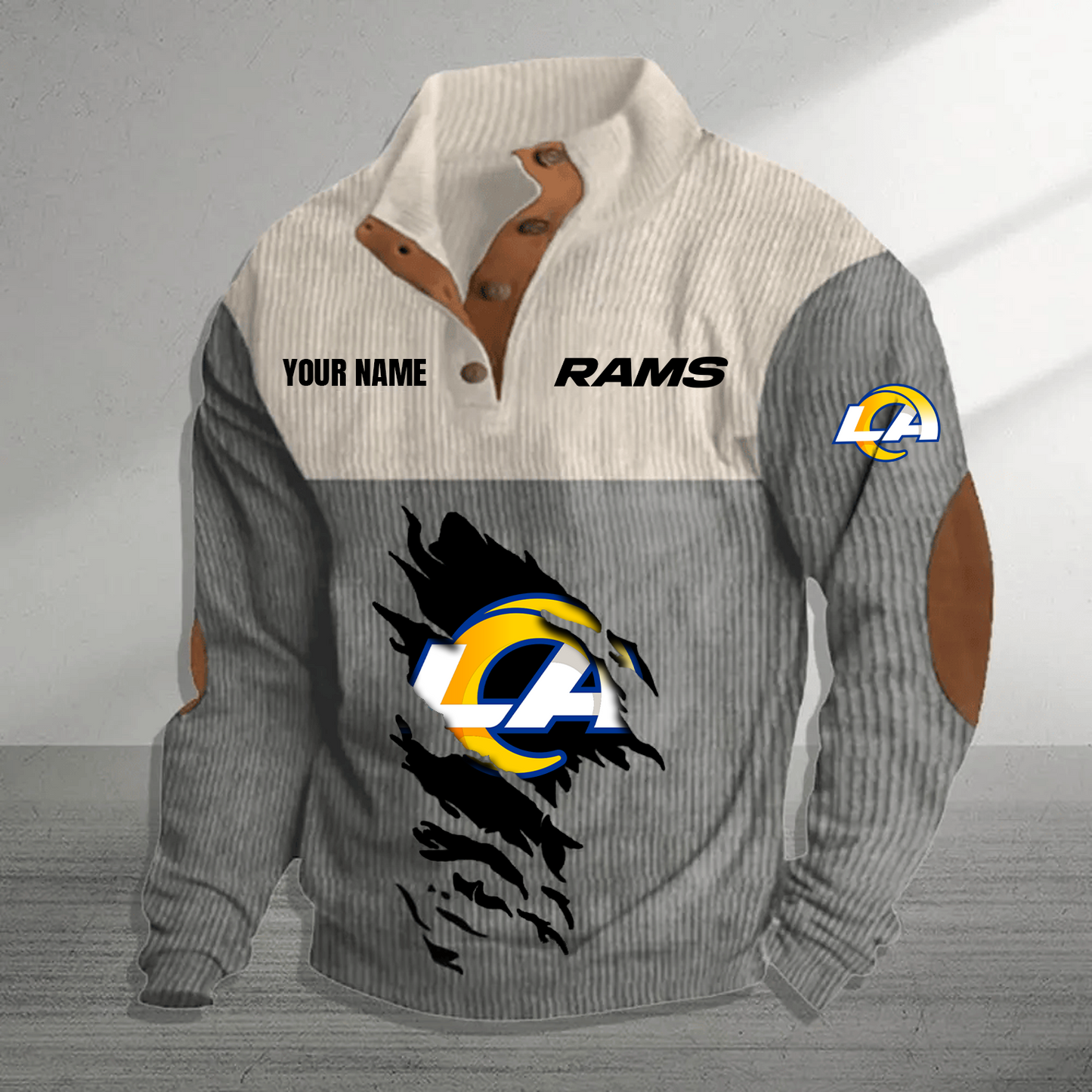 LAR x NFL Premium Personalized Game-Day Pullover DATND TANTD