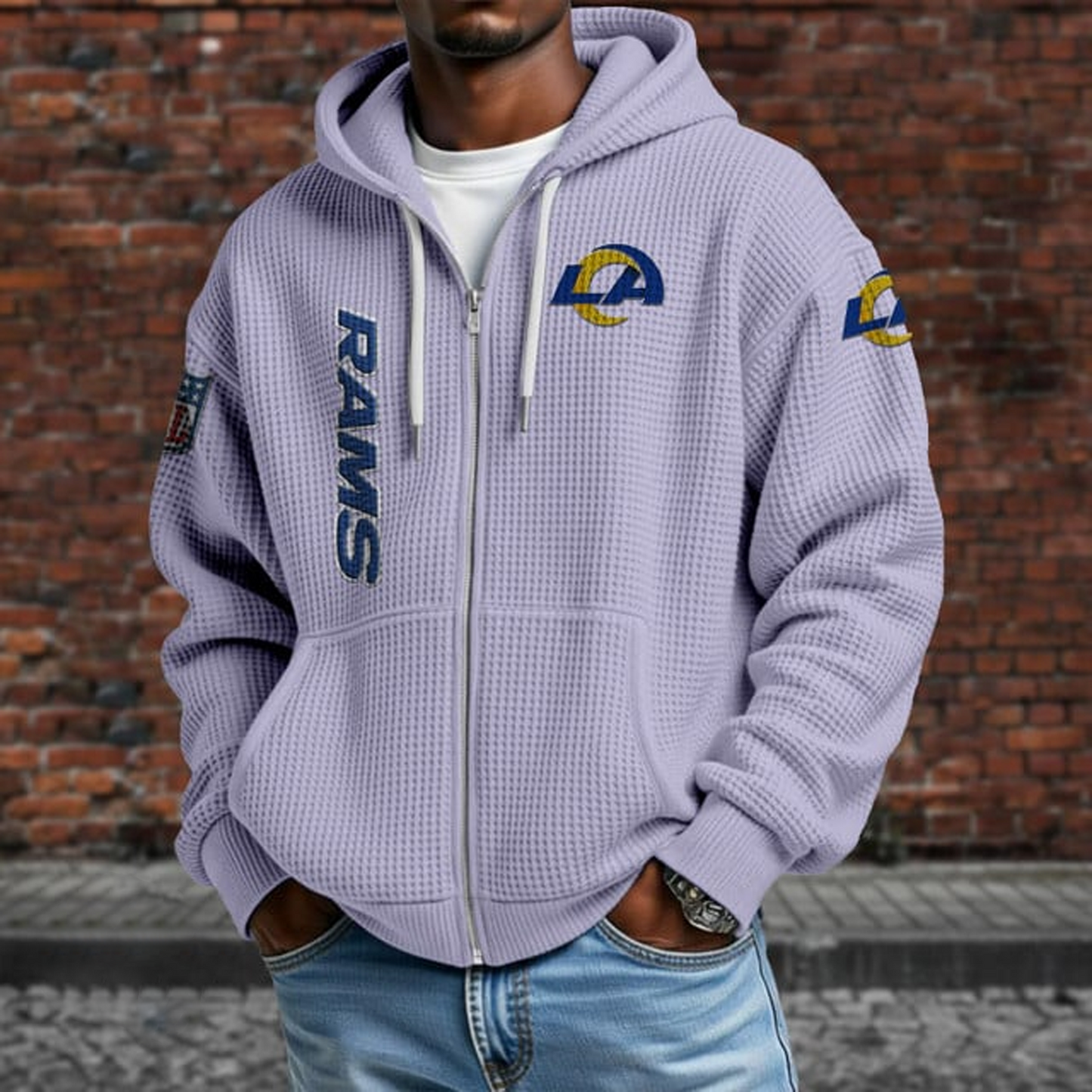 LAR X NFL Textured Lounge Zip-up Hoodie NAK NHT