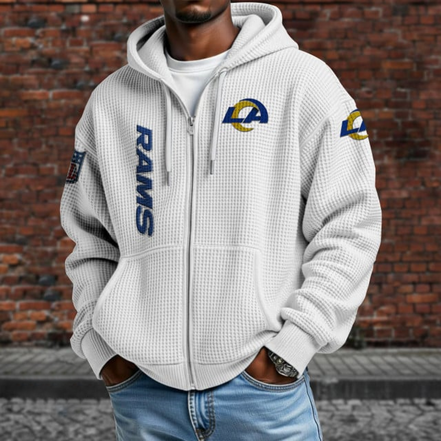 LAR X NFL Textured Lounge Zip-up Hoodie NAK NHT