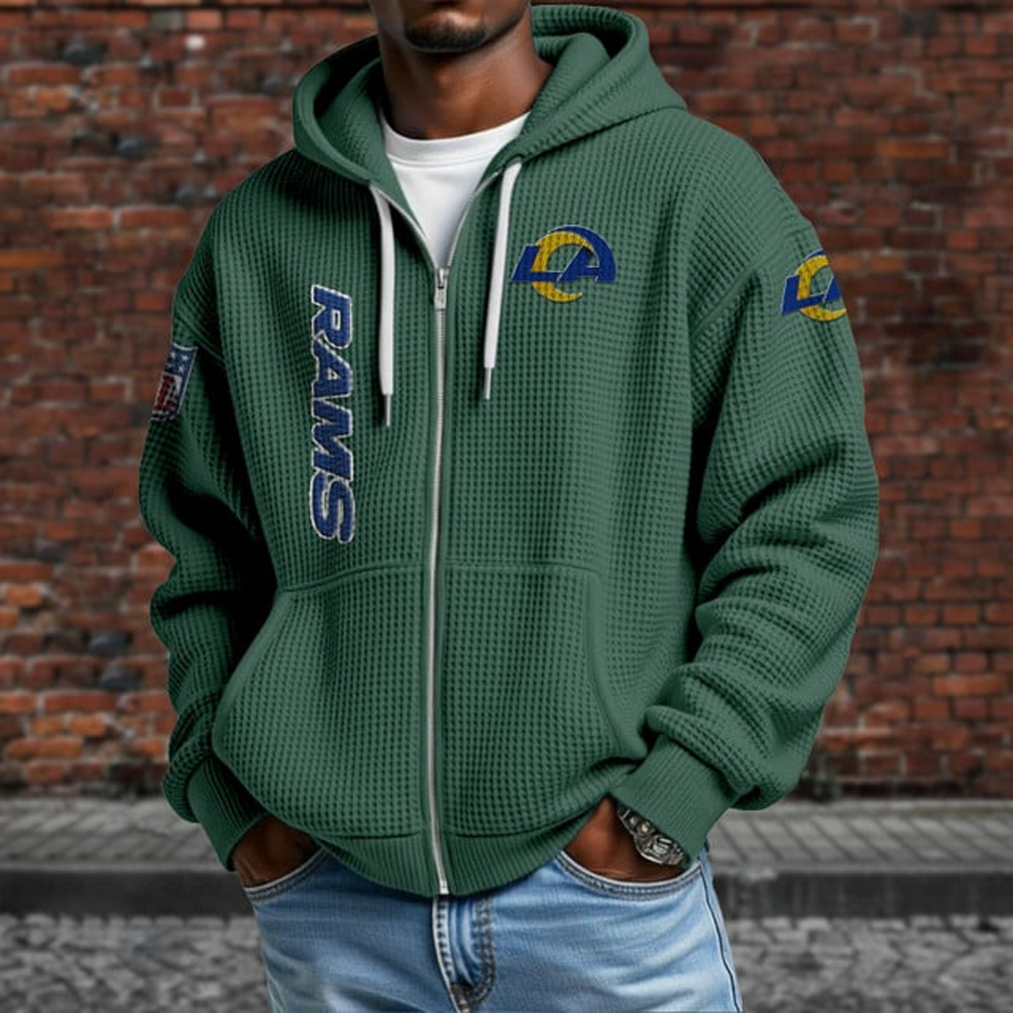 LAR X NFL Textured Lounge Zip-up Hoodie NAK NHT