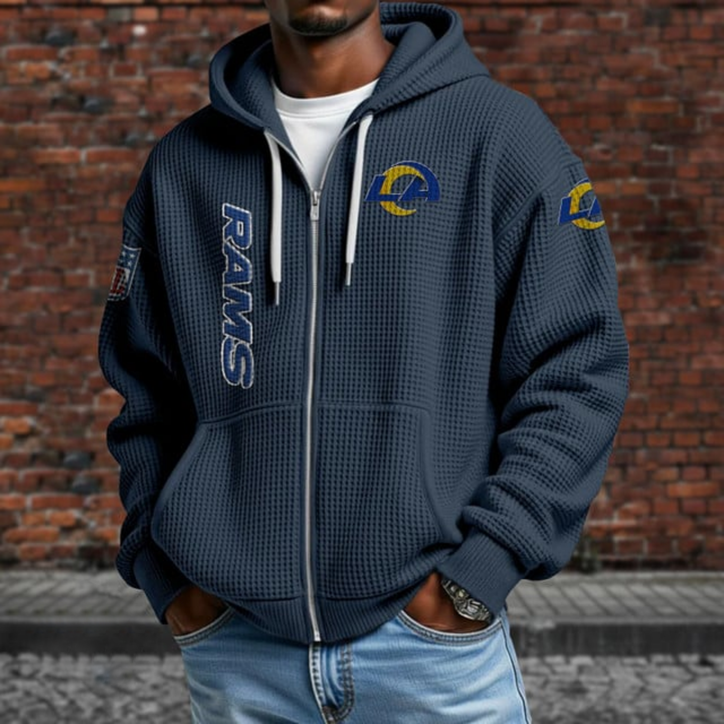 LAR X NFL Textured Lounge Zip-up Hoodie NAK NHT