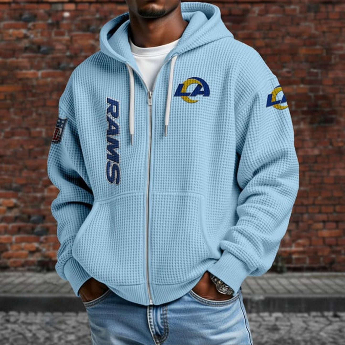LAR X NFL Textured Lounge Zip-up Hoodie NAK NHT