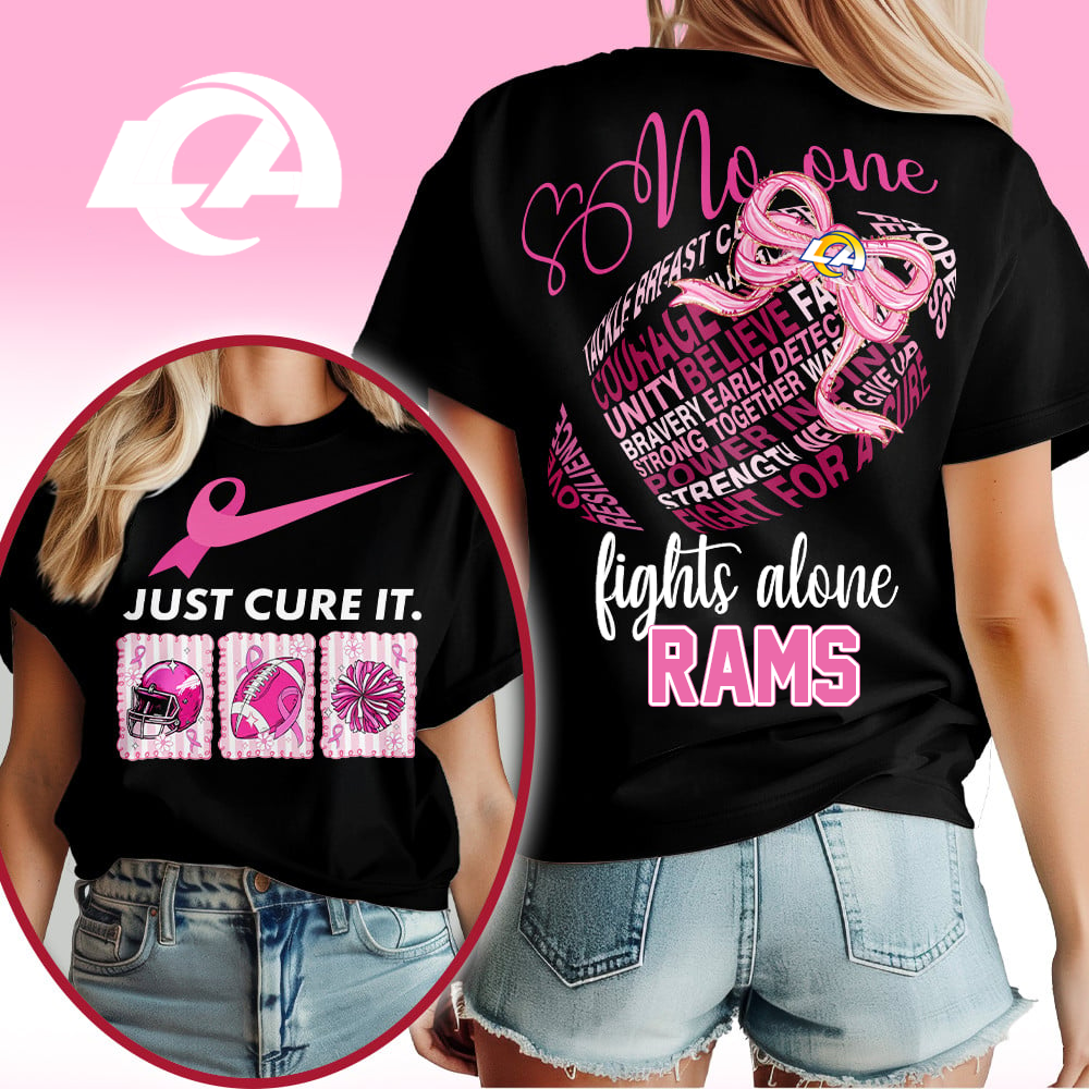 LAR x Premium NFL Breast Cancer Awareness T-Shirt DDT HLP