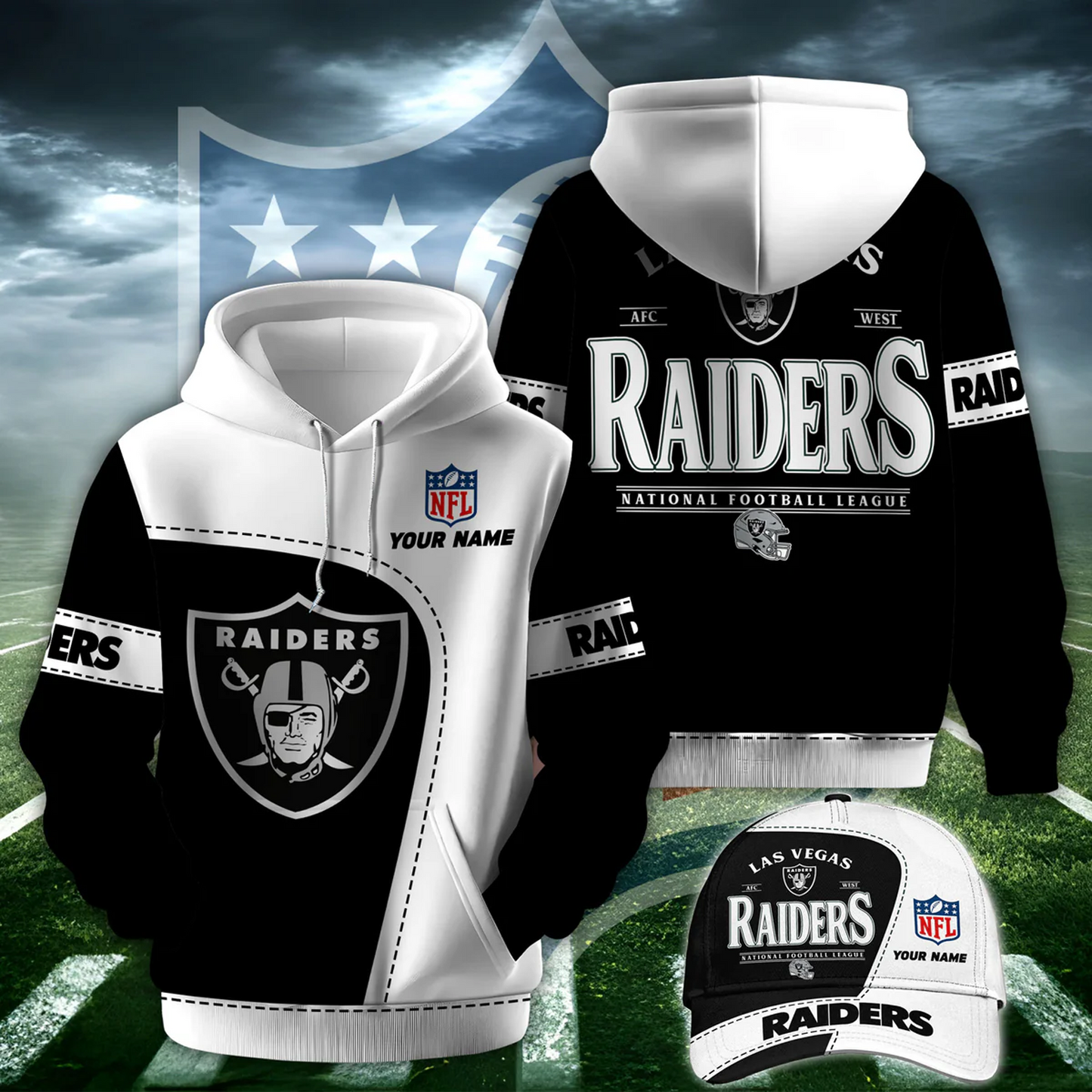 LV X NFL Classic Logo Limited Edition Hoodie And Cap NAK NHT