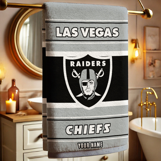 LV X NFL New Bath Towel Custom Any Name Gifts NAK NHT