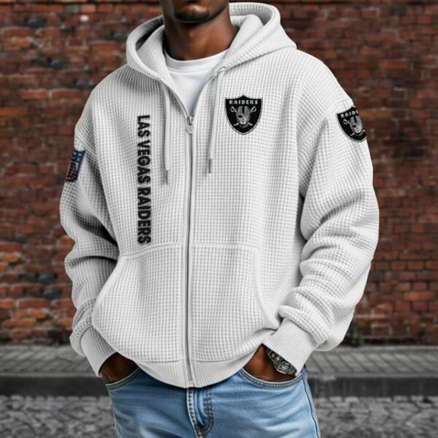 LV X NFL Textured Lounge Zip-up Hoodie NAK NHT