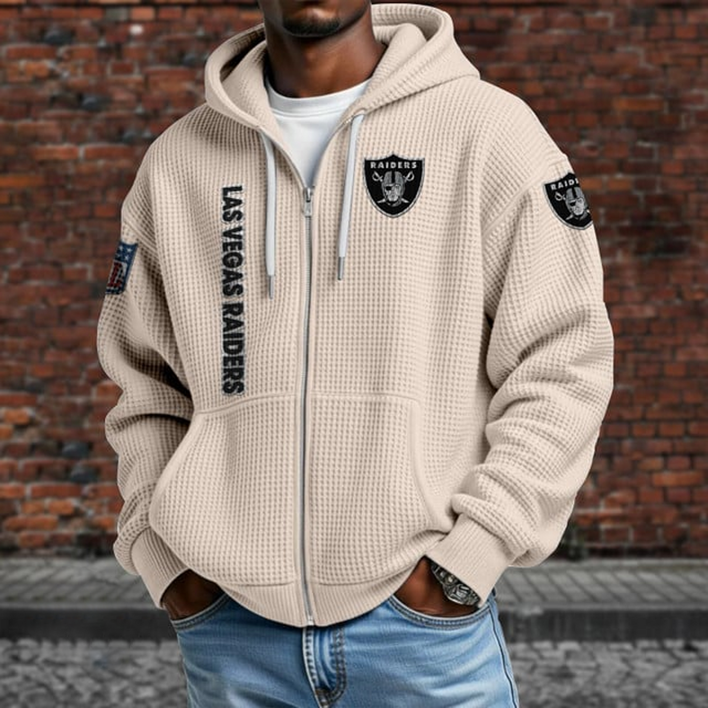 LV X NFL Textured Lounge Zip-up Hoodie NAK NHT