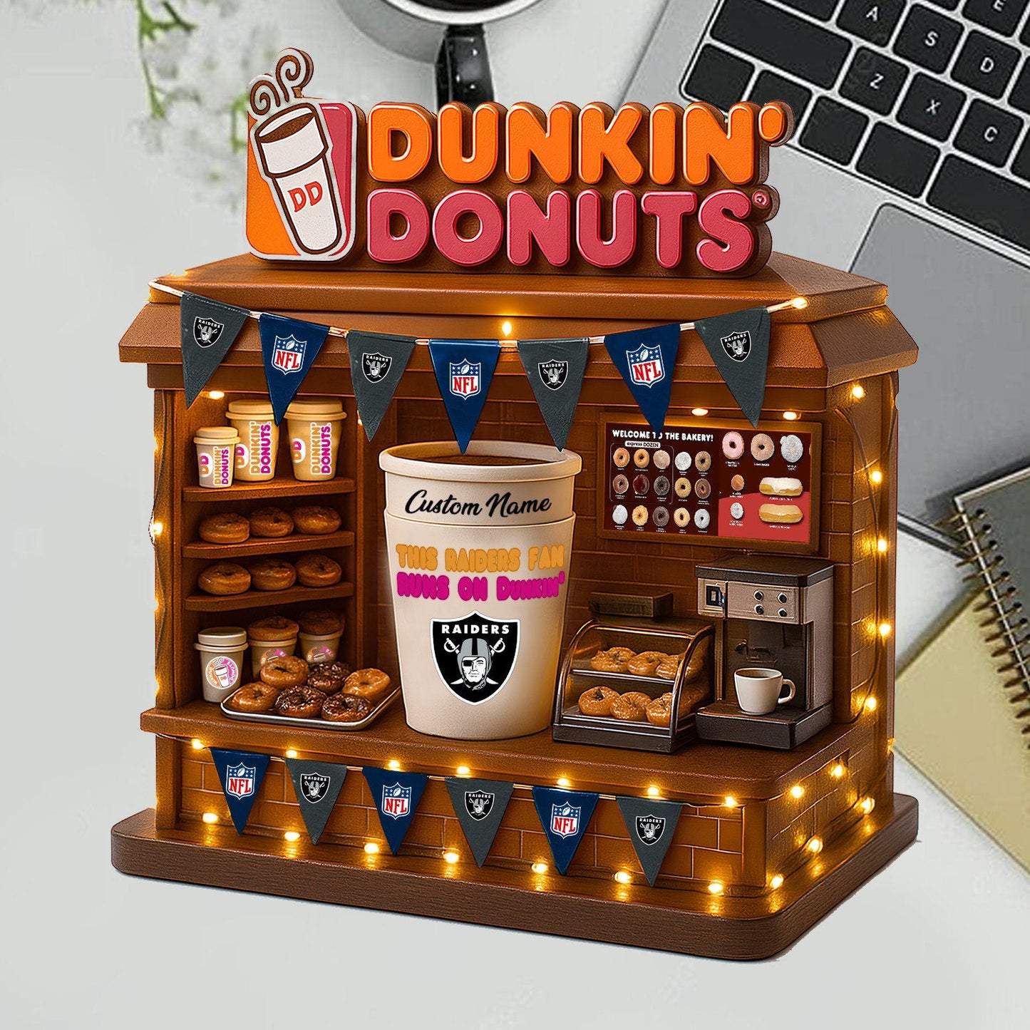 LVR Acrylic Block - NFL x Dunkin Donuts Gift For Fans DDT CTND