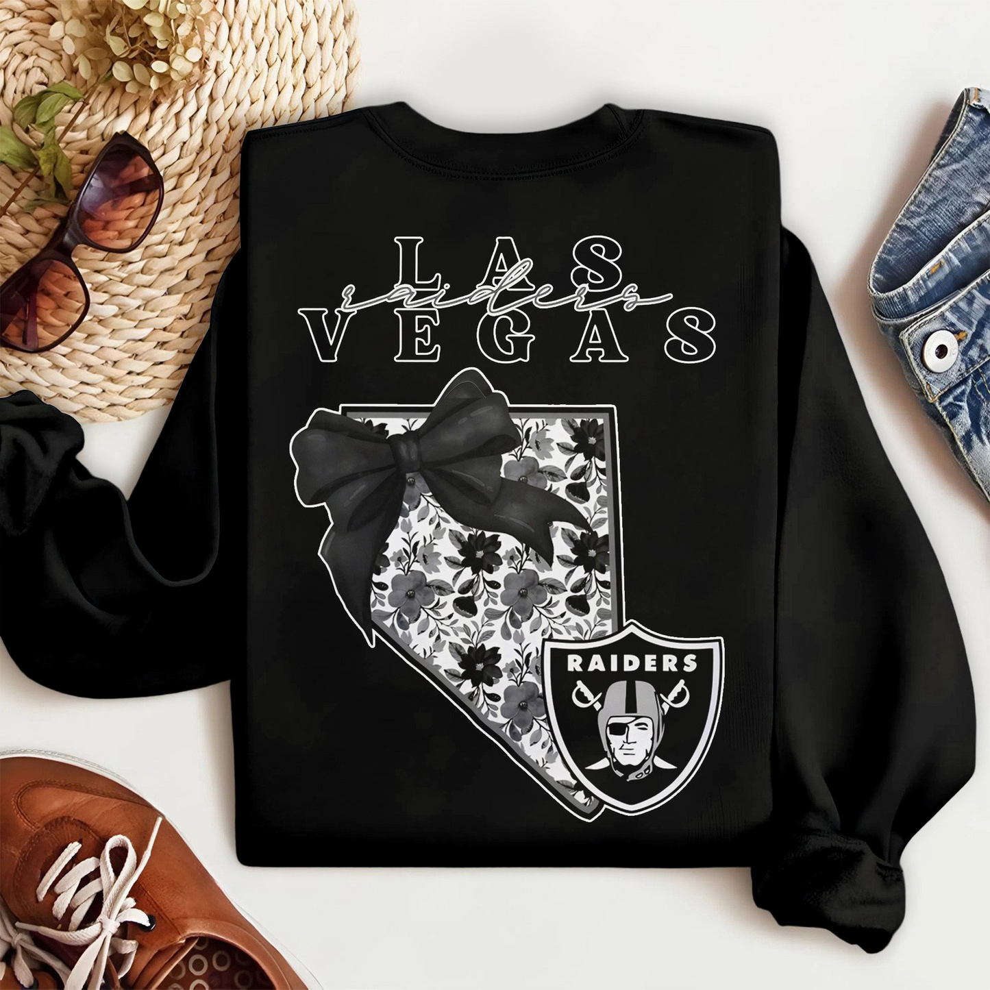 LVR Premium NFL Cozy State Bow Sweatshirt DDT NTL