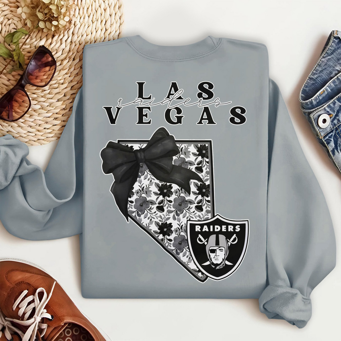 LVR Premium NFL Cozy State Bow Sweatshirt DDT NTL