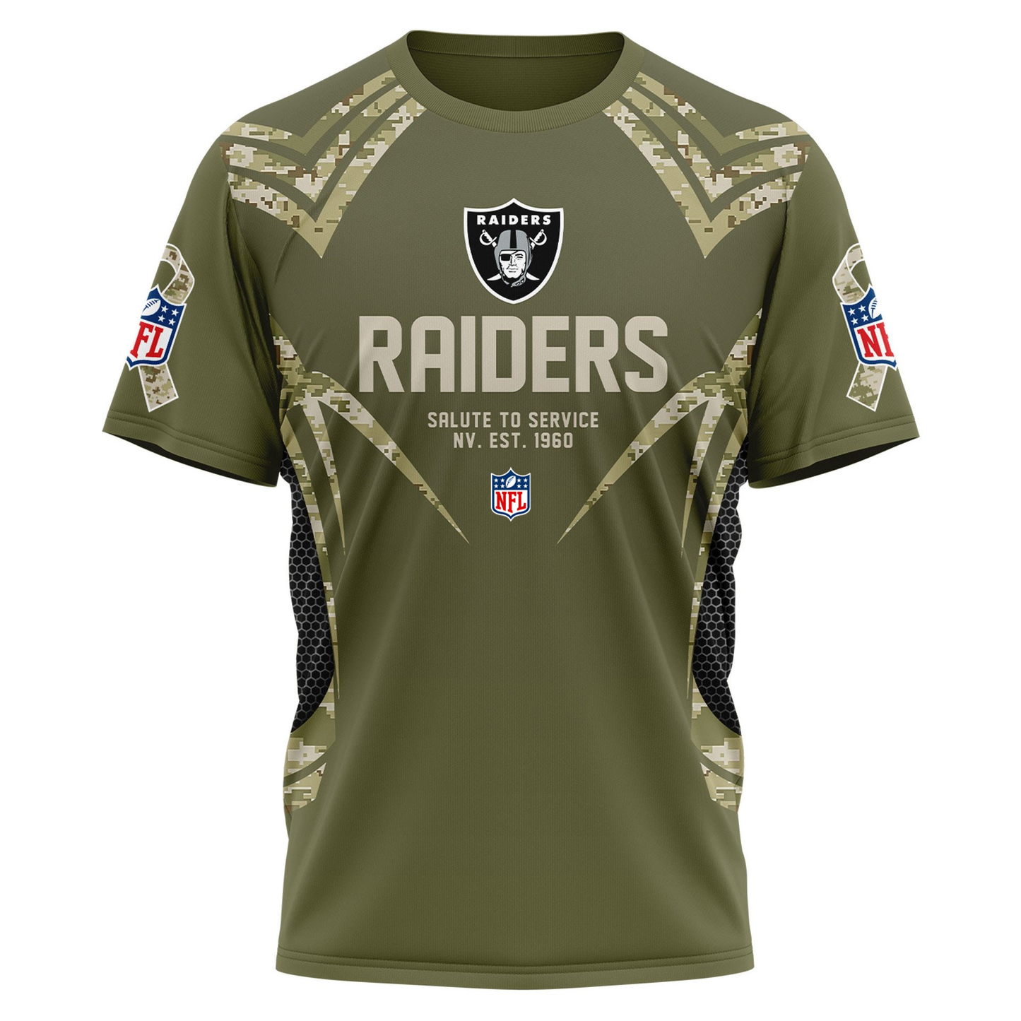 LVR Premium NFL Salute to Service Camo 3D Shirt DDT CTND