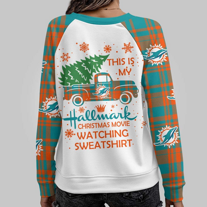 MD Premium NFL Cozy Round Neck Raglan Sleeve Sweatshirt DDT CTND