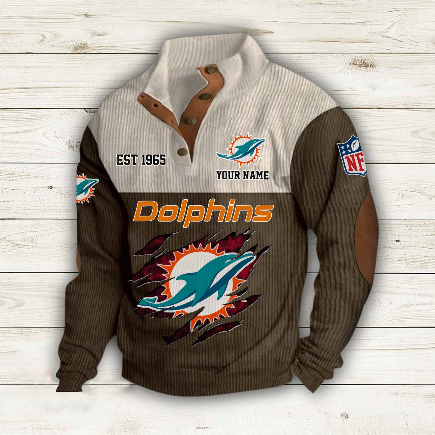 MIA x NFL Custom Name Sport Sweatshirt DatND DVT