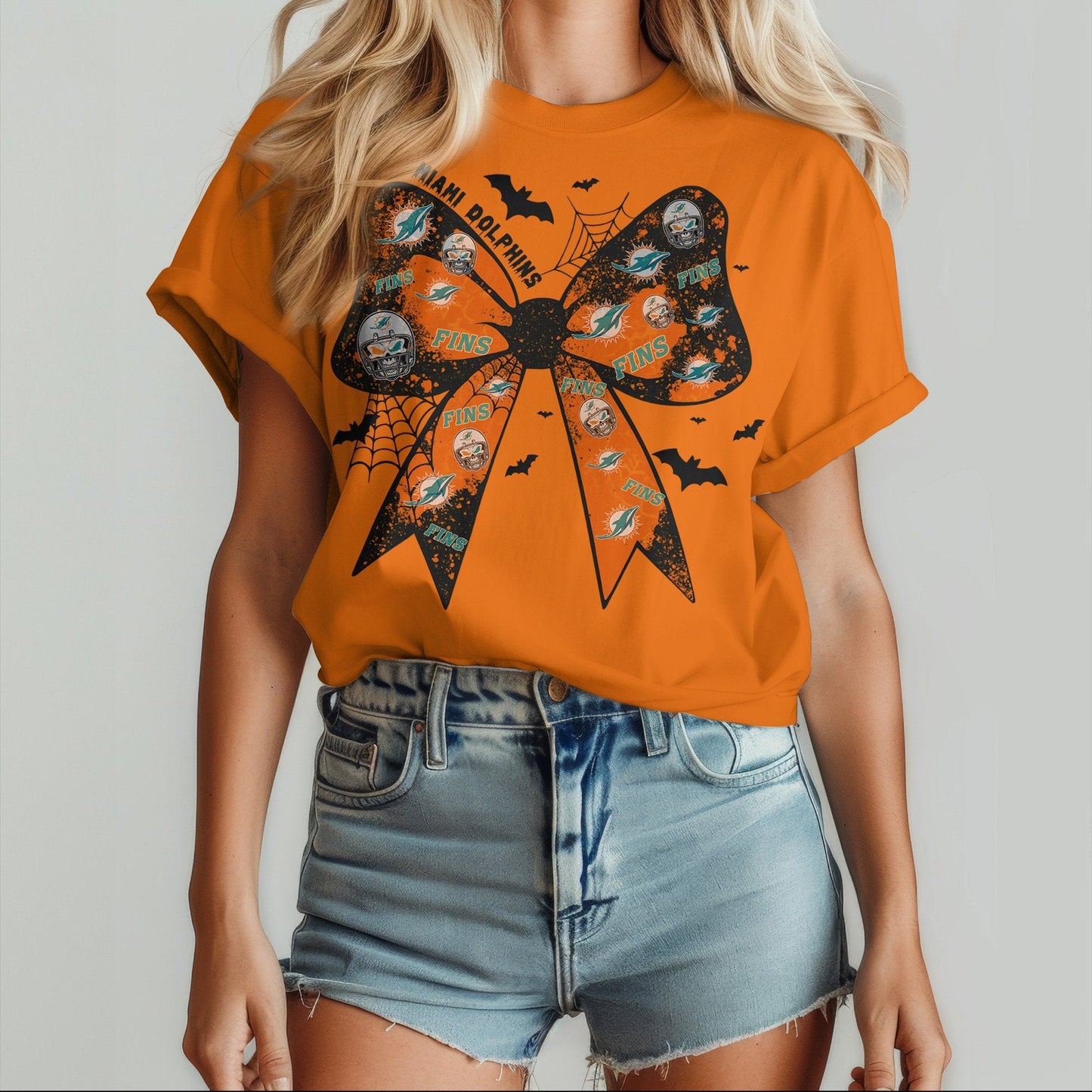MIA x NFL Halloween Bow 3D Shirt 0409 DatND DVT