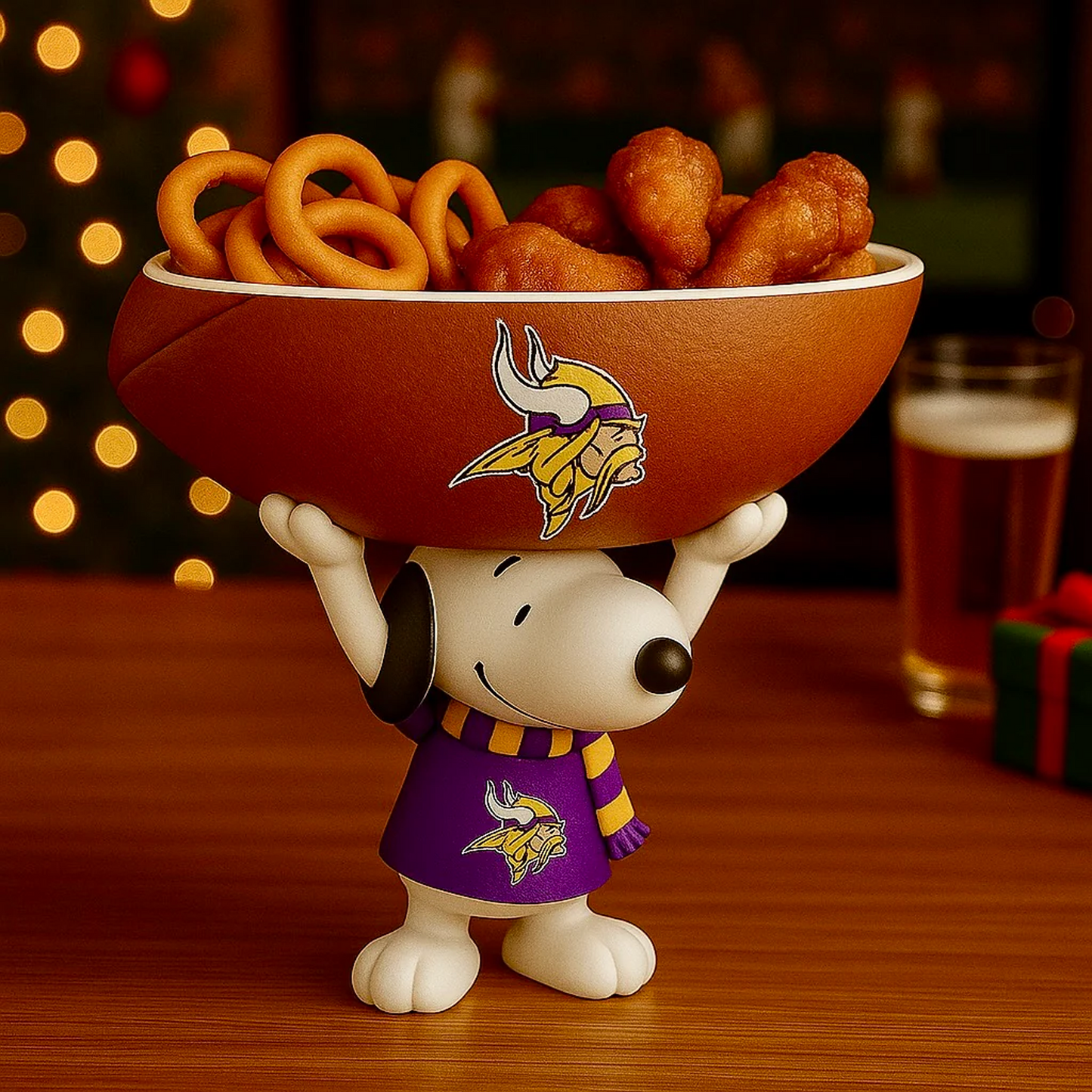 MIN X NFL Creative Football Team Snoopy Snack Tray NAK NHT