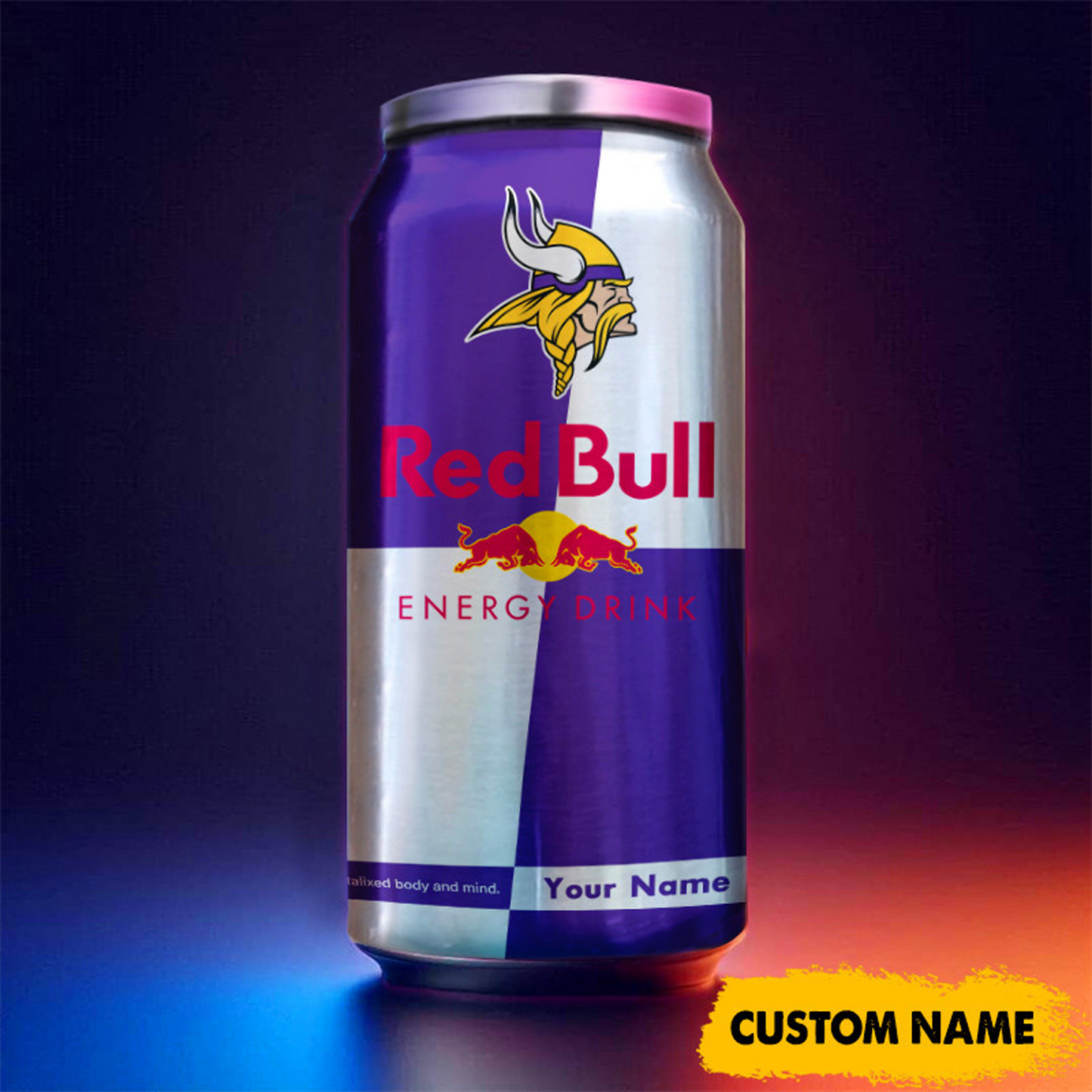 MIN x NFL Mix RedB Drink Can Tumbler Custom Any Name DATND TANTD