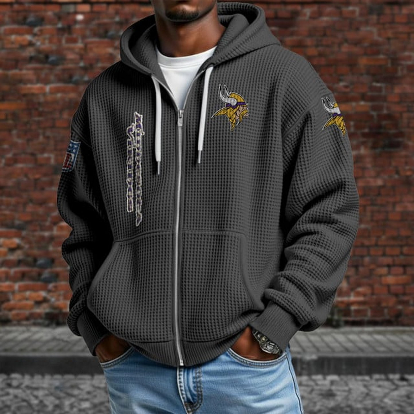 MIN X NFL Textured Lounge Zip-up Hoodie NAK NHT