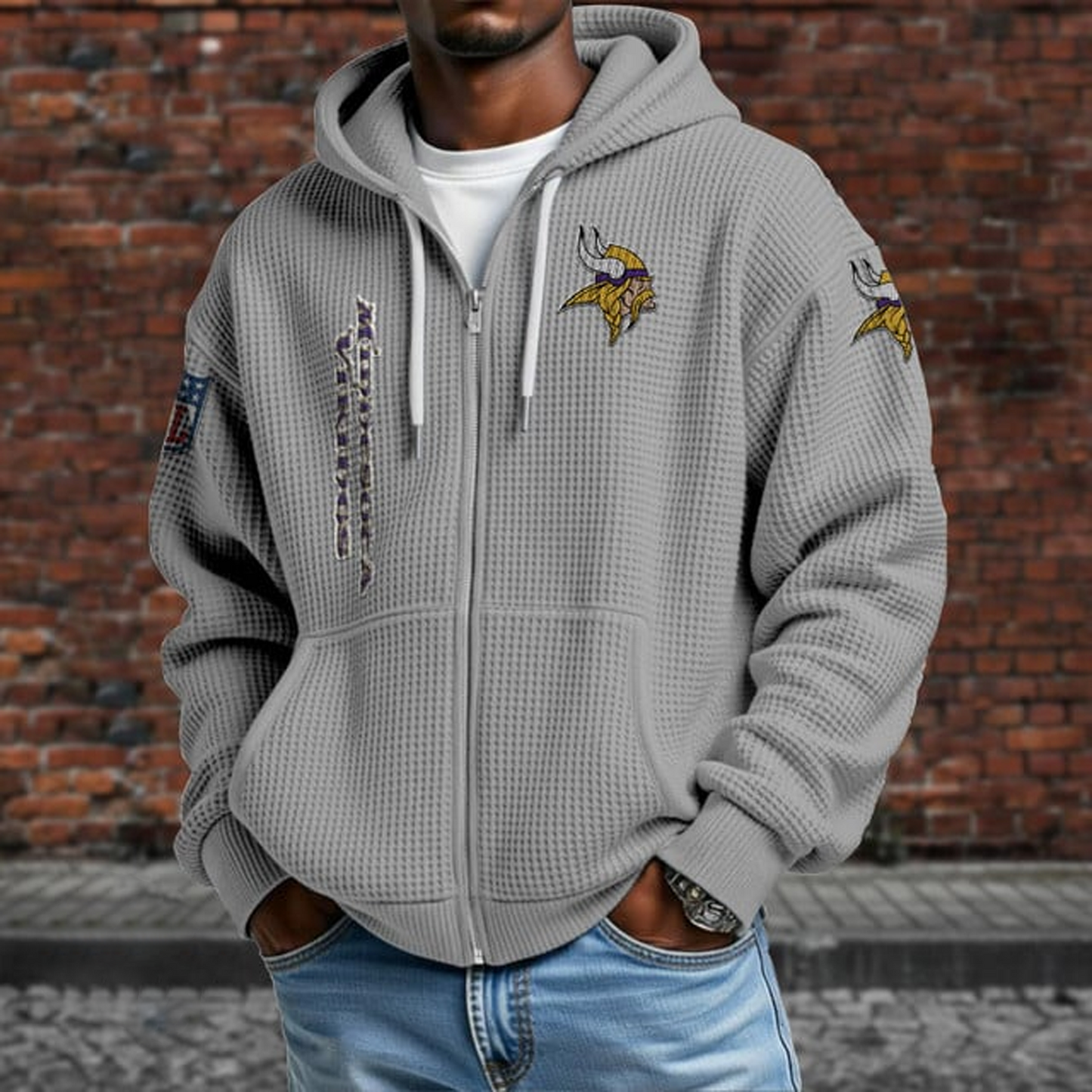 MIN X NFL Textured Lounge Zip-up Hoodie NAK NHT