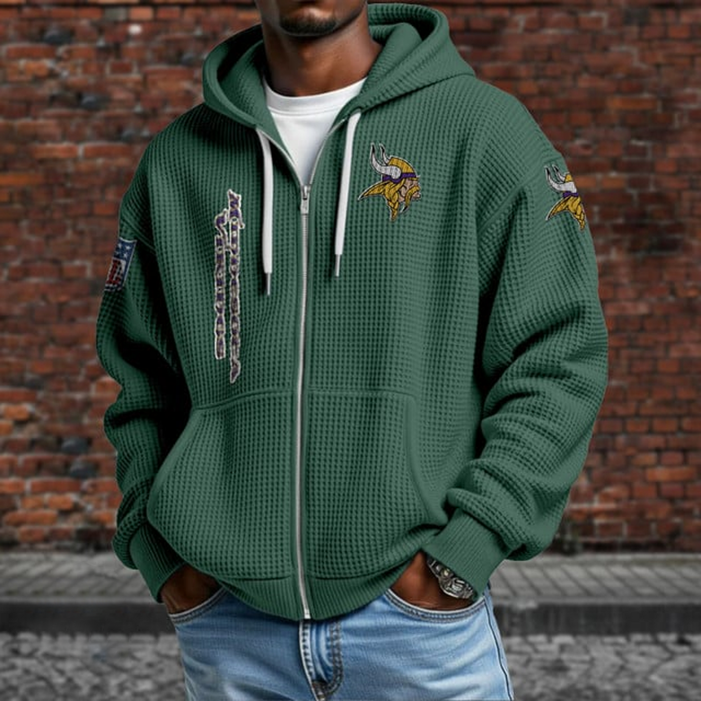 MIN X NFL Textured Lounge Zip-up Hoodie NAK NHT