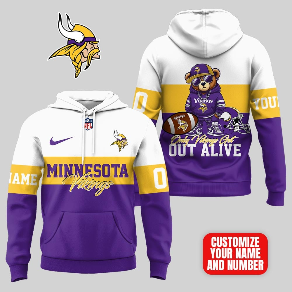 MV Premium NFL Customizable Teddy Bear Hoodie DDT HLPHUONG