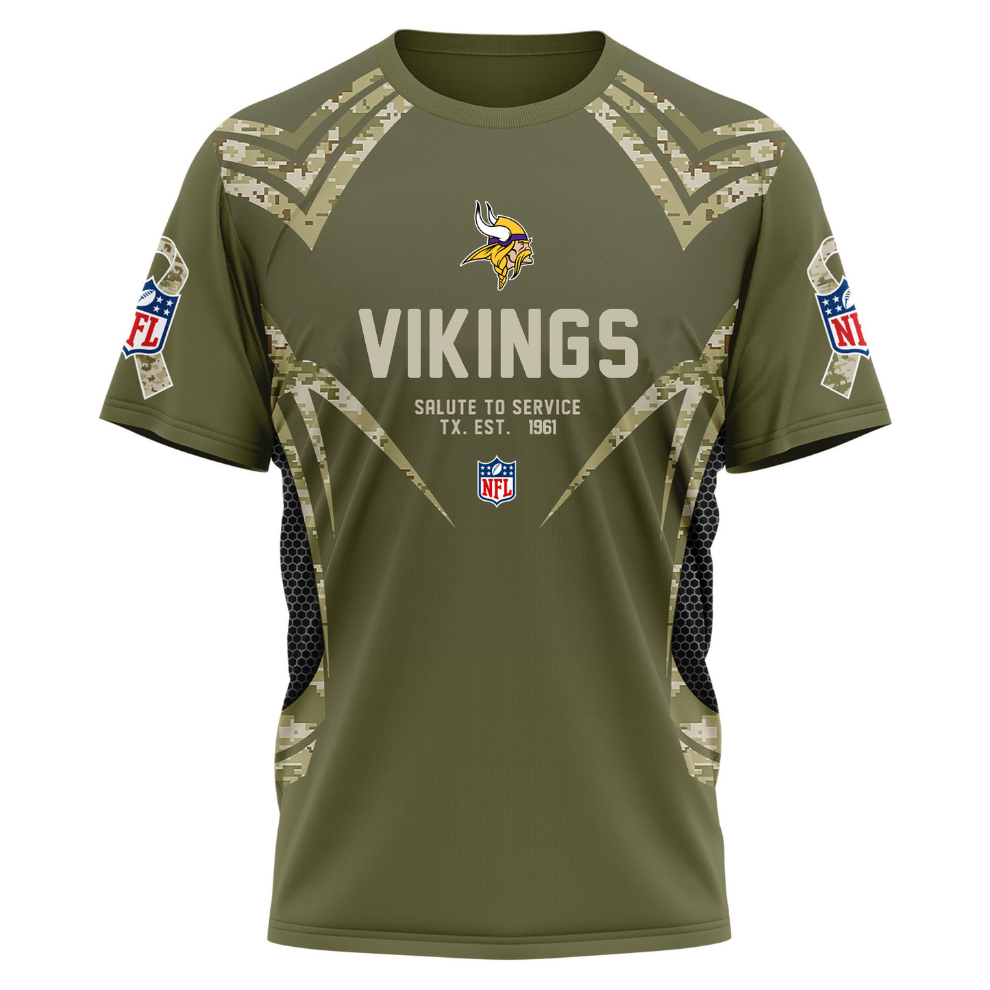 MV Premium NFL Salute to Service Camo 3D Shirt DDT CTND