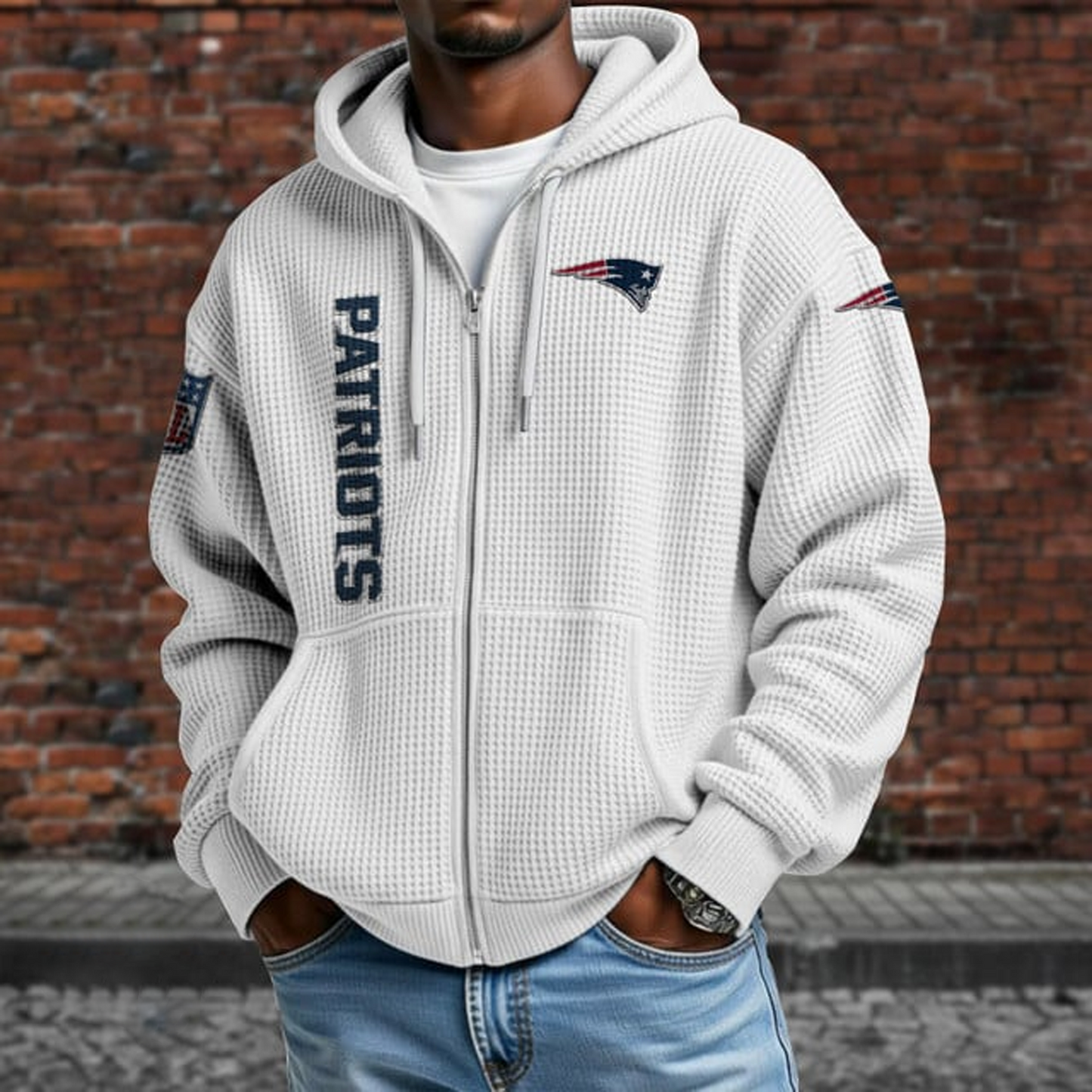 NE X NFL Textured Lounge Zip-up Hoodie NAK NHT