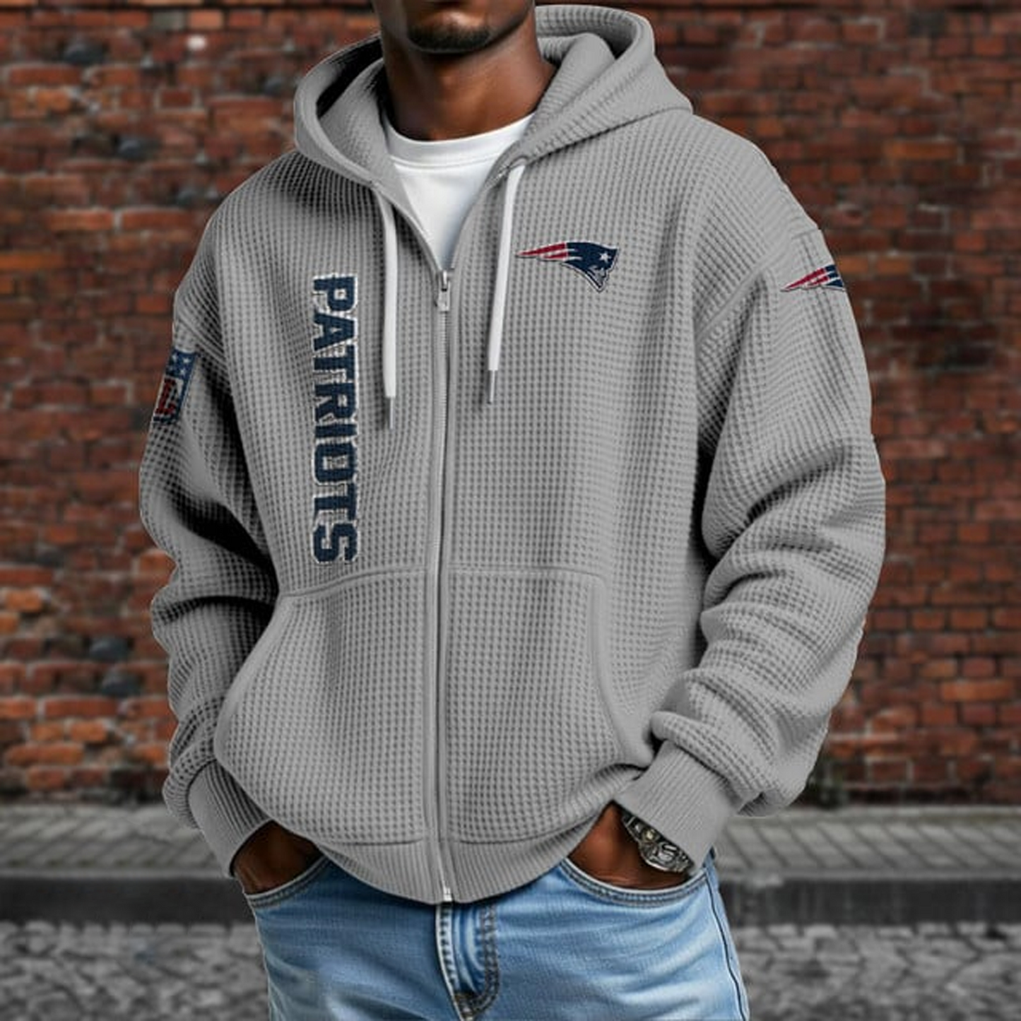 NE X NFL Textured Lounge Zip-up Hoodie NAK NHT
