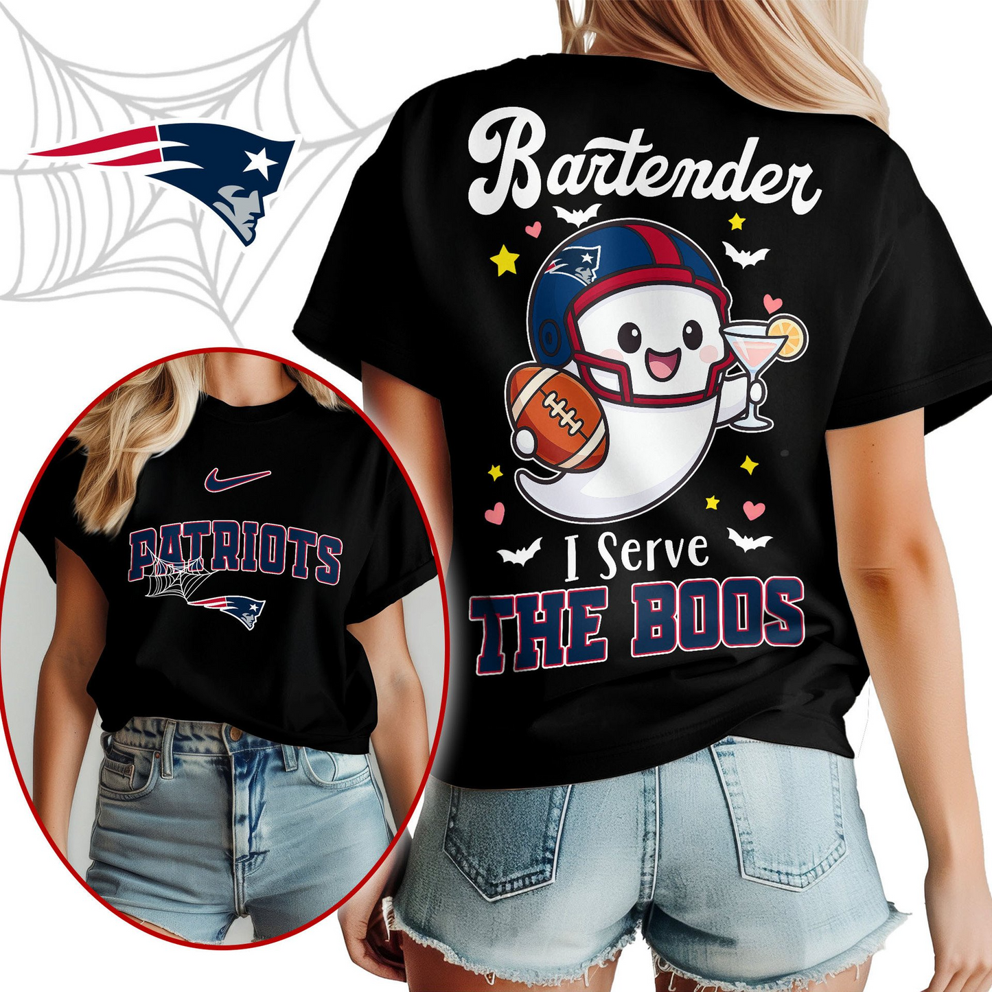 NEP Premium NFL Bartender Halloween Fan Women Shirt DDT CTND