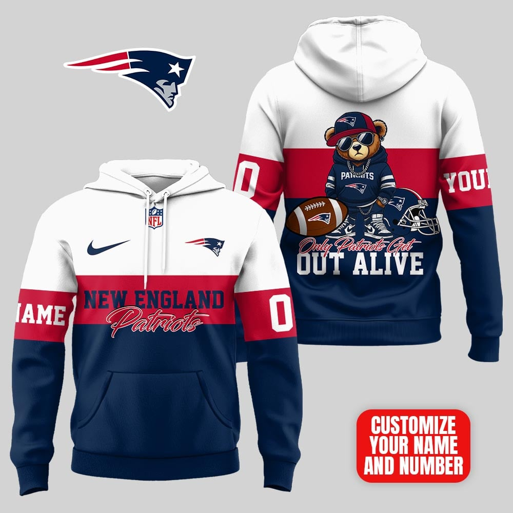 NEP Premium NFL Customizable Teddy Bear Hoodie DDT HLPHUONG