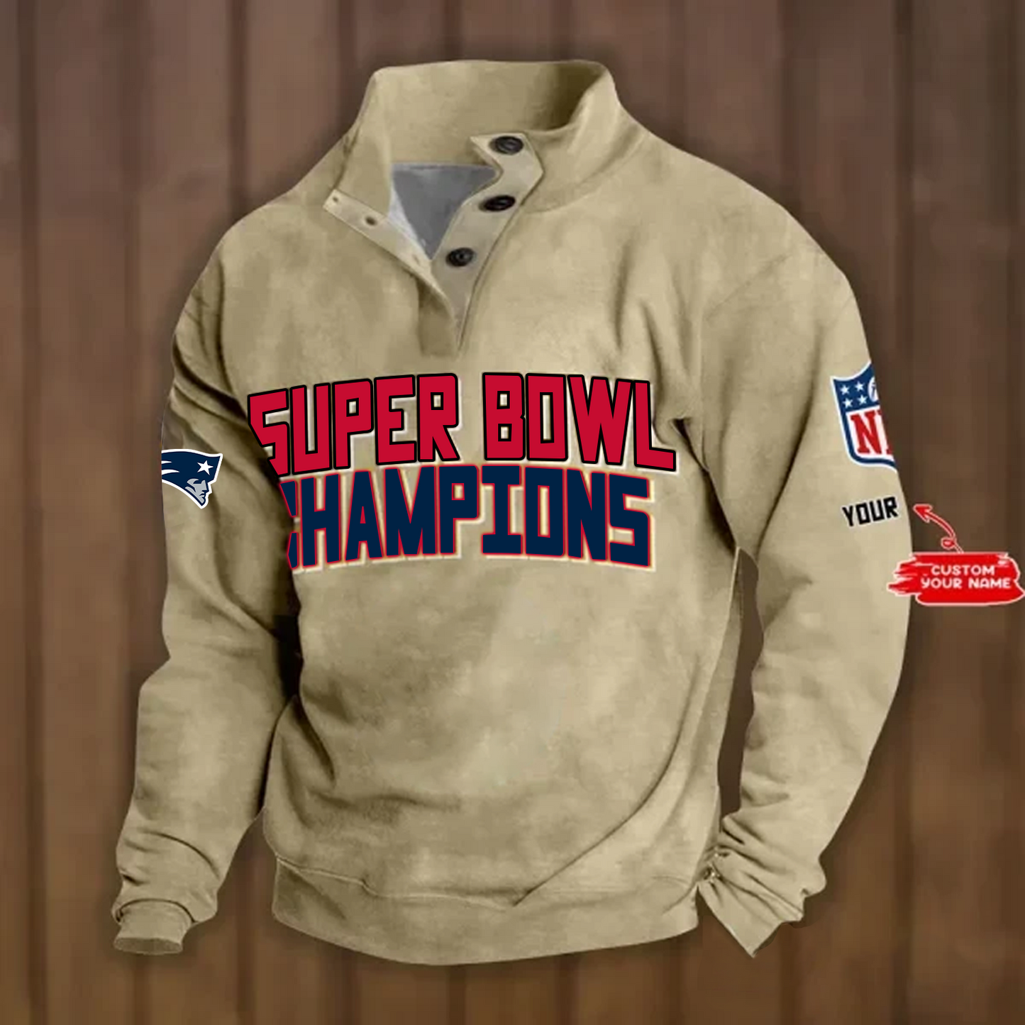 NEP x NFL Double Breasted Stand Collar Hoodies DATND TANTD