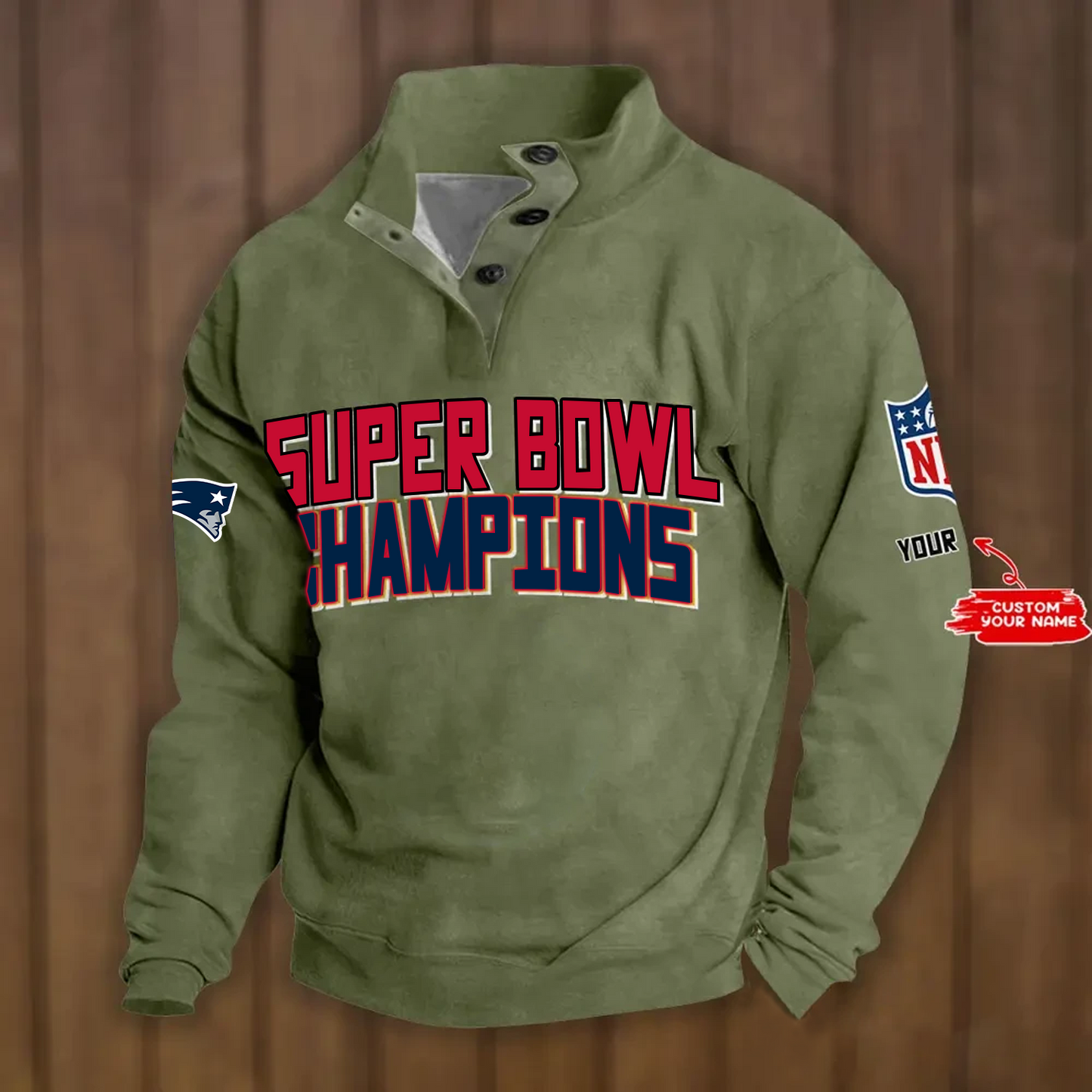 NEP x NFL Double Breasted Stand Collar Hoodies DATND TANTD