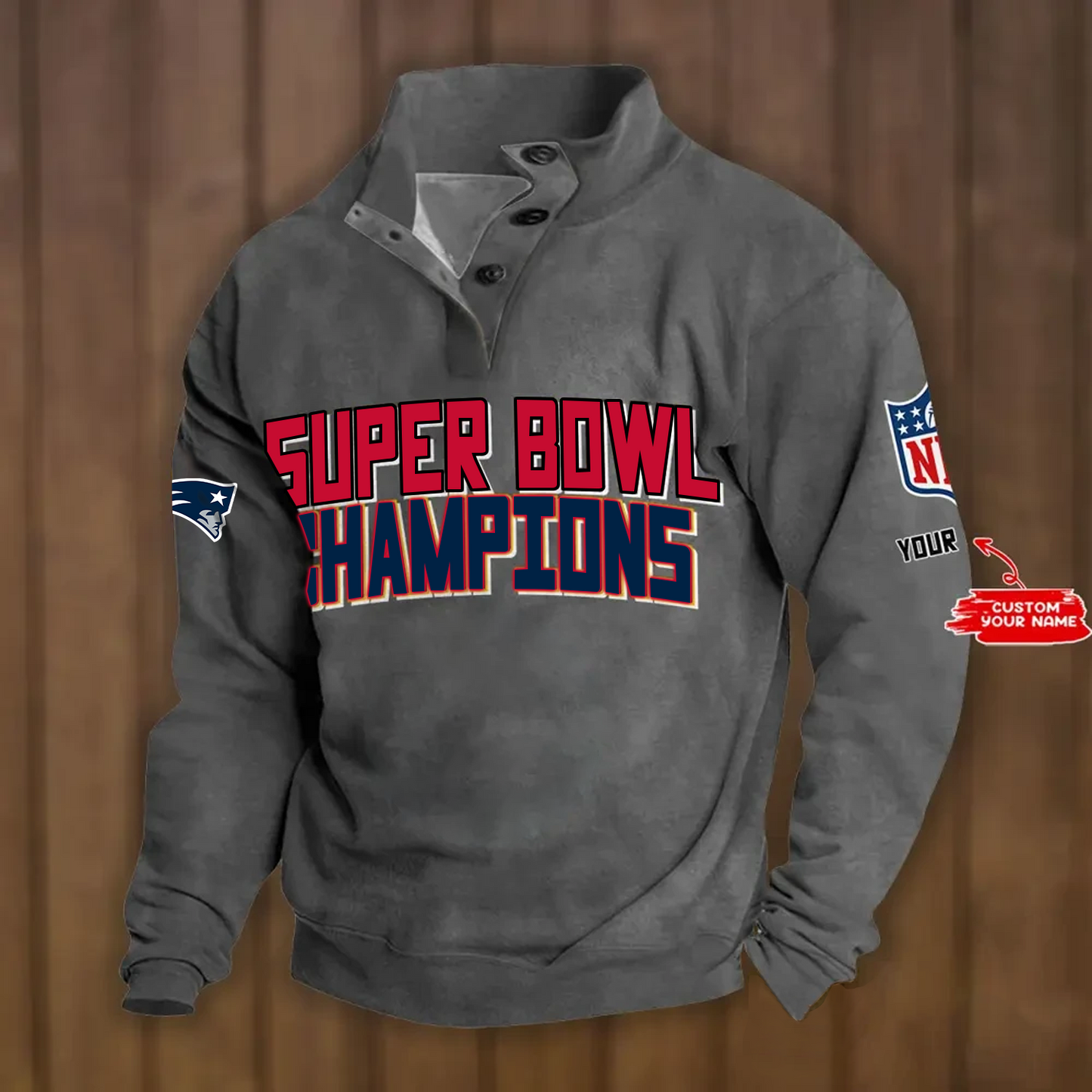 NEP x NFL Double Breasted Stand Collar Hoodies DATND TANTD