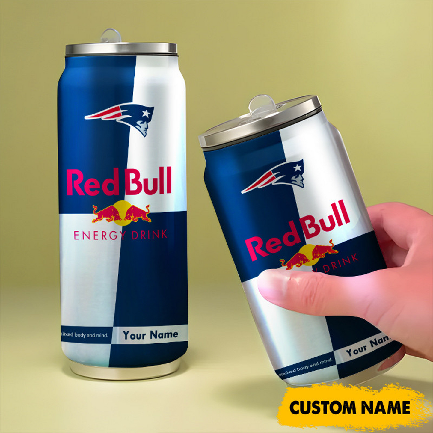NEP x NFL Mix RedB Drink Can Tumbler Custom Any Name DATND TANTD